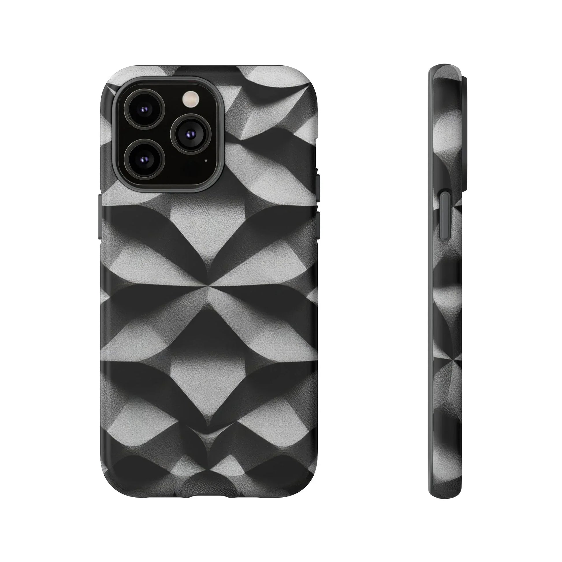 3D Geometric Phone Case for iPhone 8–17 - KARARMDESIGN