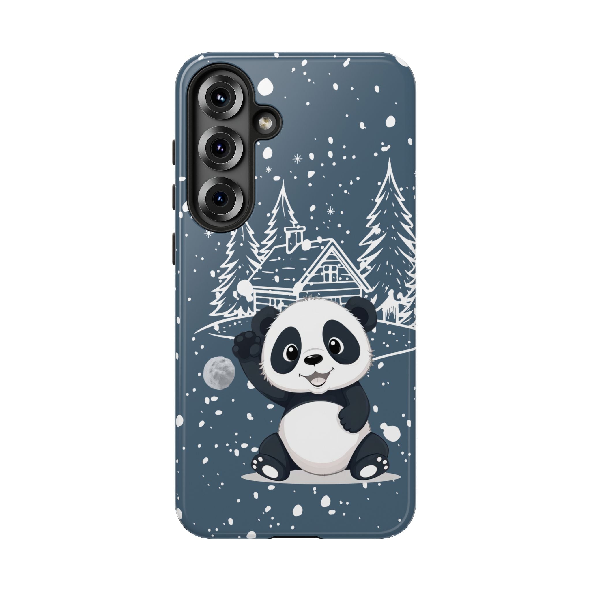 Cute Panda Phone Case for Samsung Galaxy S20–S26 & Google Pixel 6–9