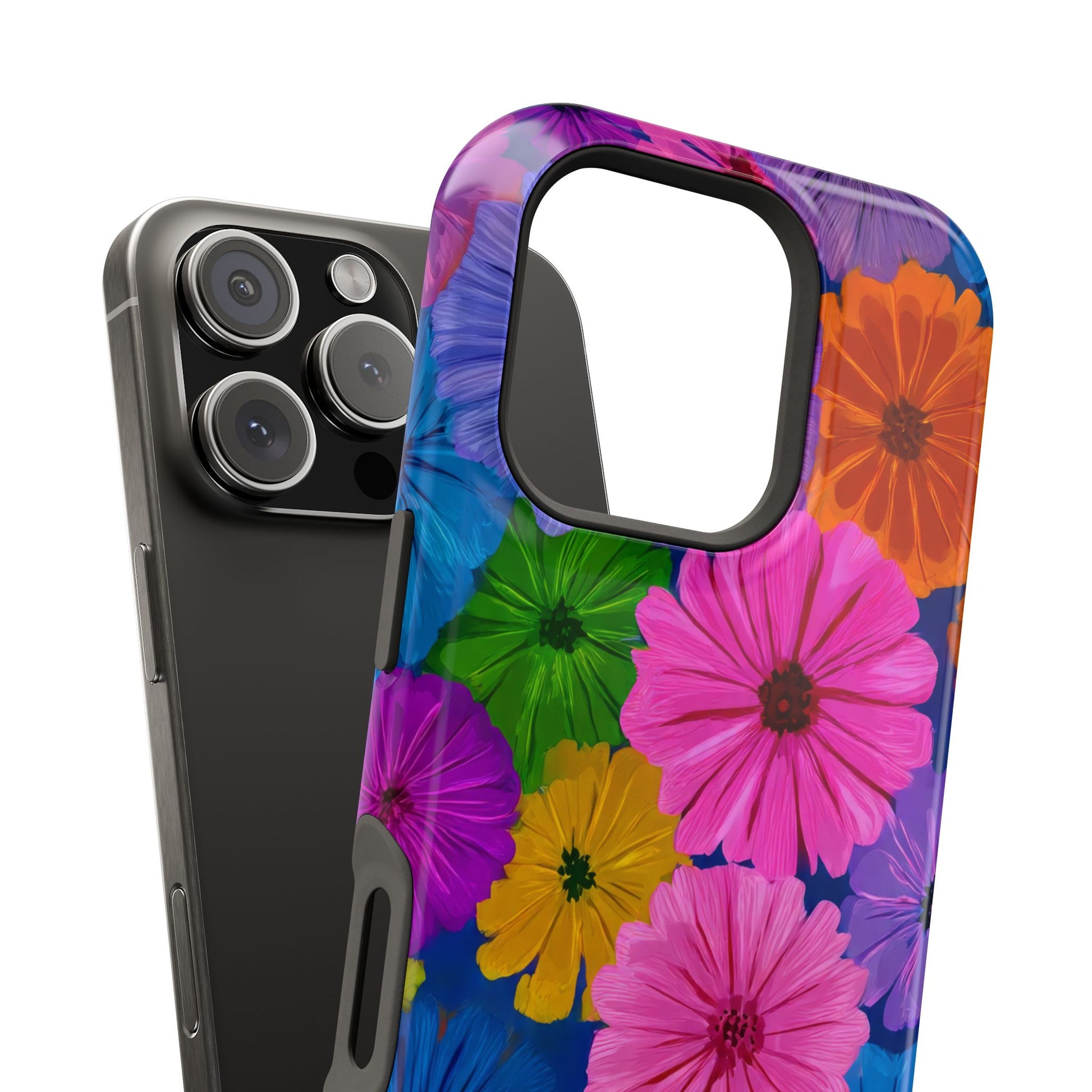 Bloom Pattern Phone Case for iPhone 11-17 and Galaxy S21-S22 Models - KARARMDESIGN