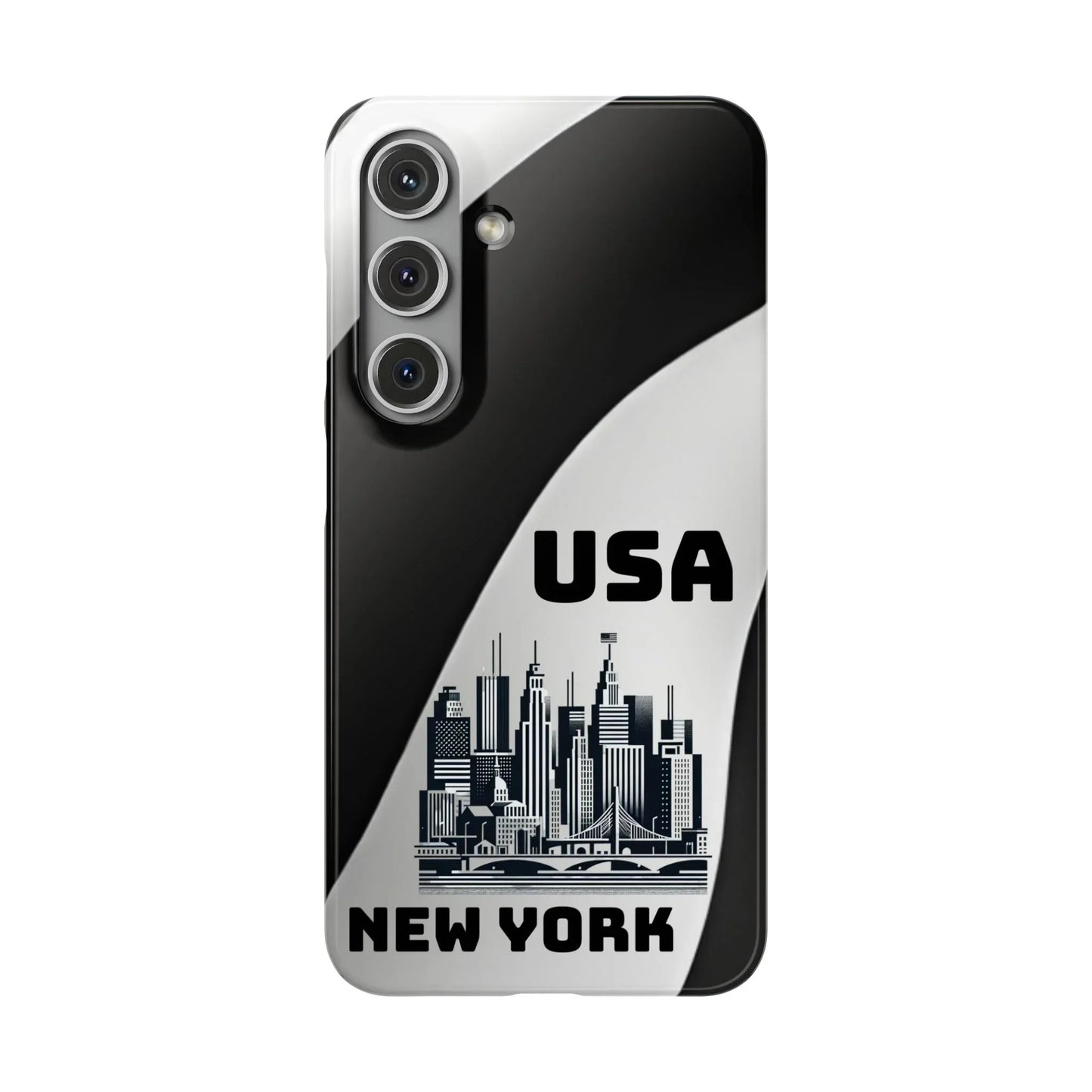 Monochrome New York City Skyline Phone Case for iPhone, Galaxy & Pixel - KarArmDesign