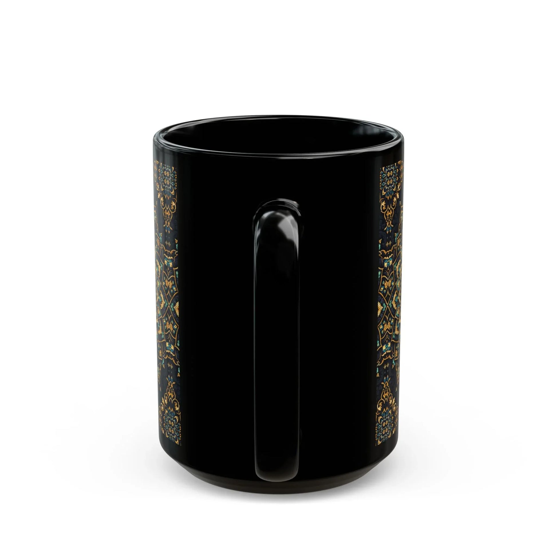 Ornate Mandala Mug - Black Mug (11oz, 15oz) - KARARMDESIGN