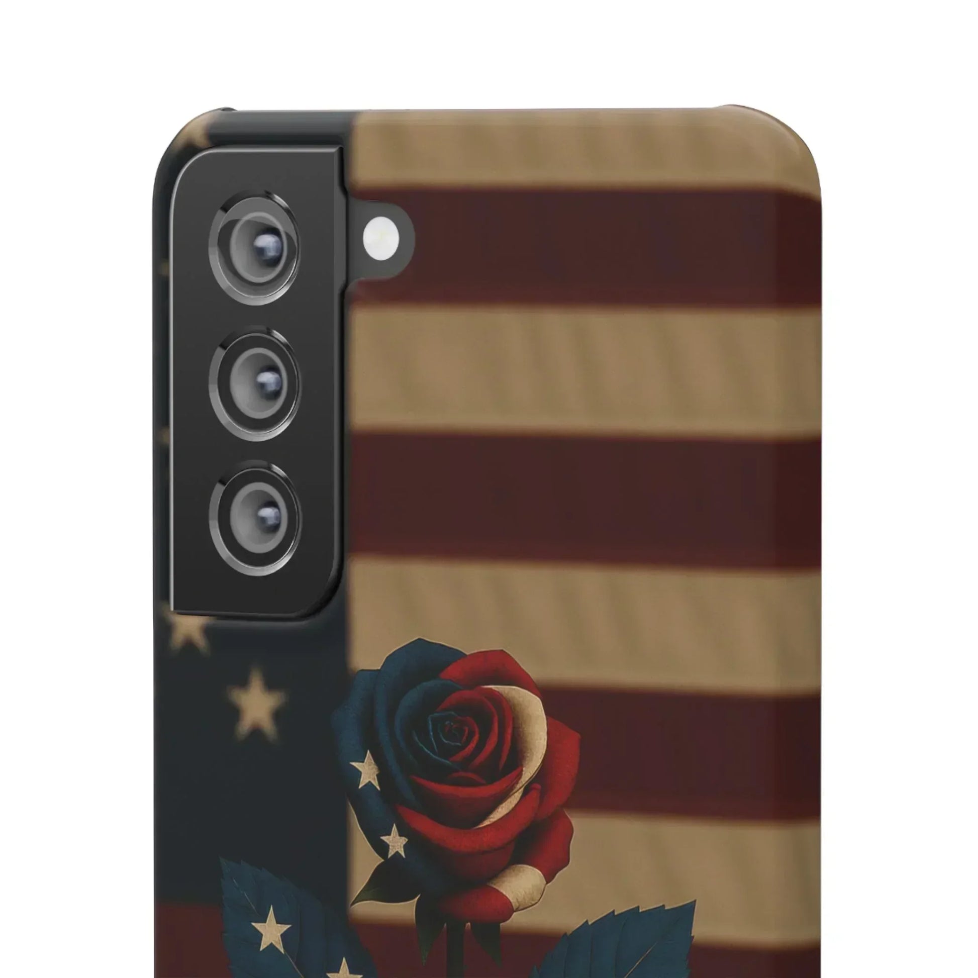 American Rose Flag Phone Case for iPhone 7-16 and Samsung Galaxy S10-S24 Models - KarArmDesign