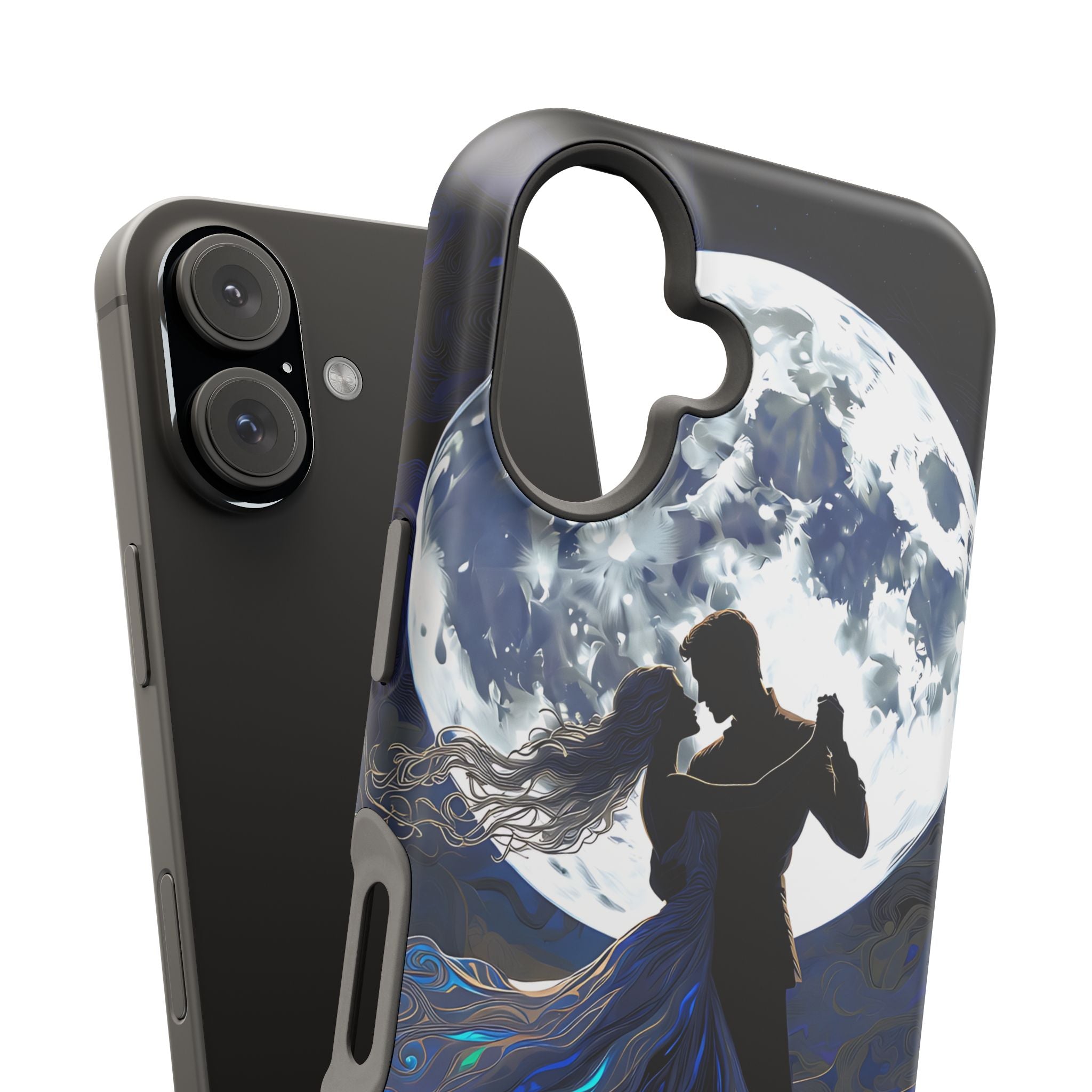 Romantic Moonlight Dance Magnetic Phone Case – iPhone 15–17 & Samsung Galaxy S26