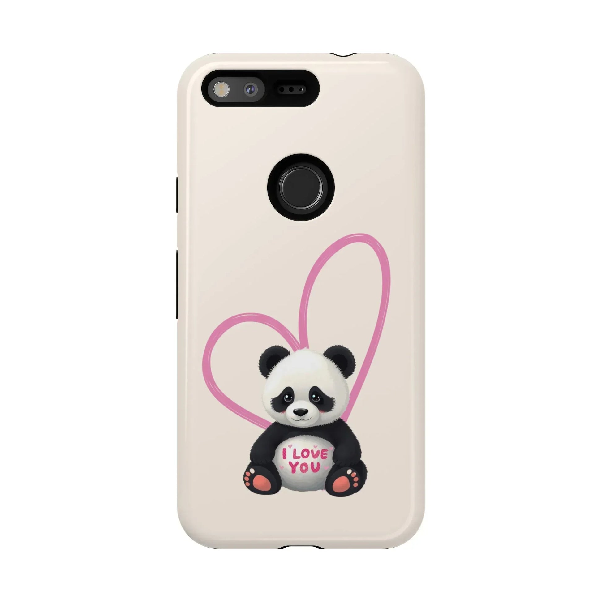 Cute Panda Heart Love Phone Case for Google Pixel up to 9 - KARARMDESIGN