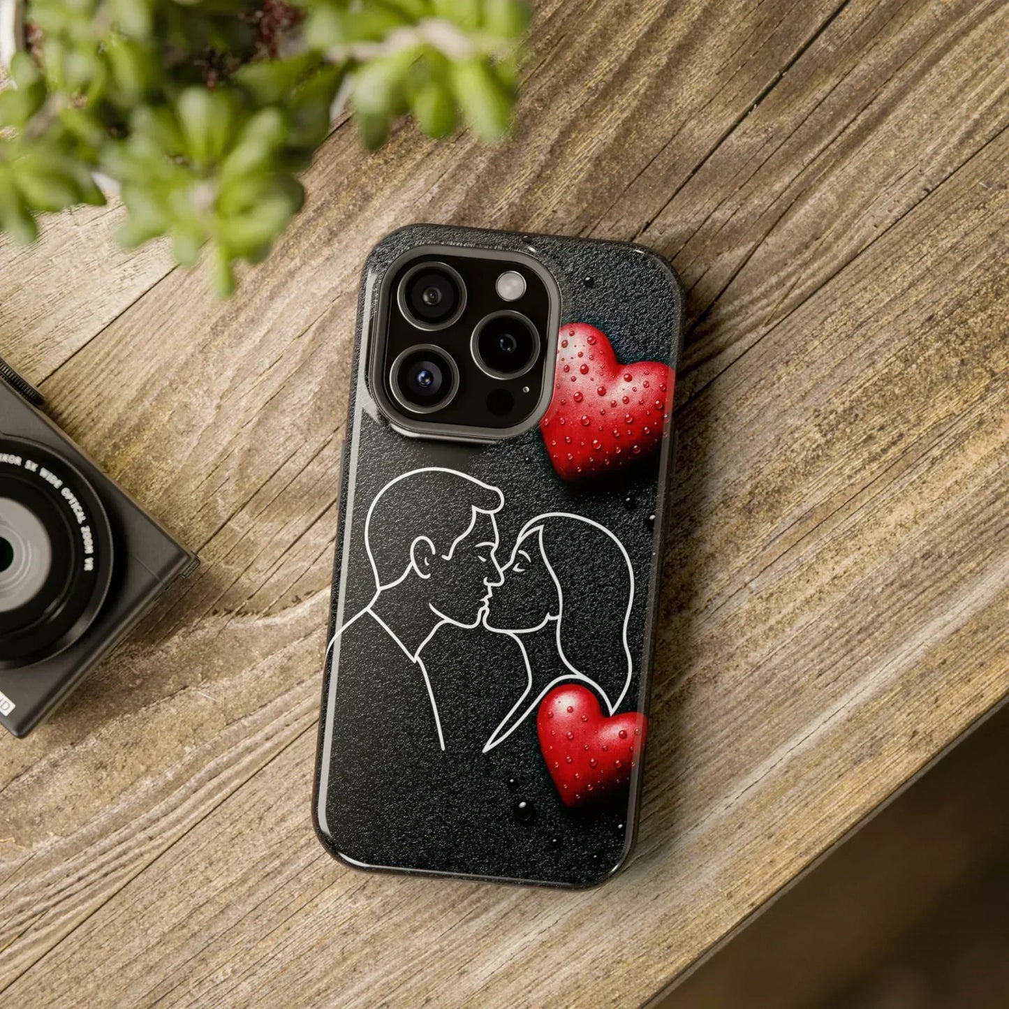 Midnight Kiss Phone Case for iPhone 13-16 Models - KarArmDesign
