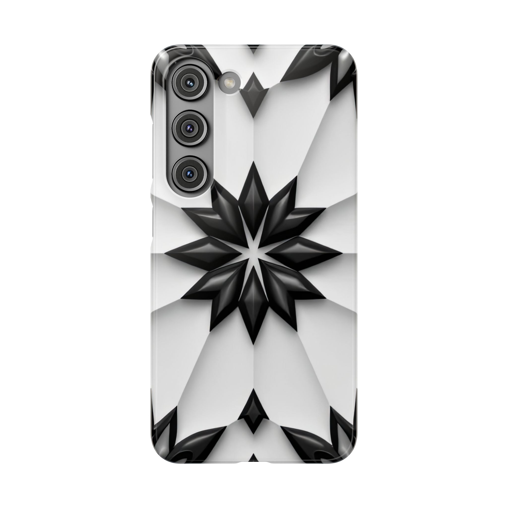 Black & White Geometric Snap Case for iPhone & Samsung Galaxy
