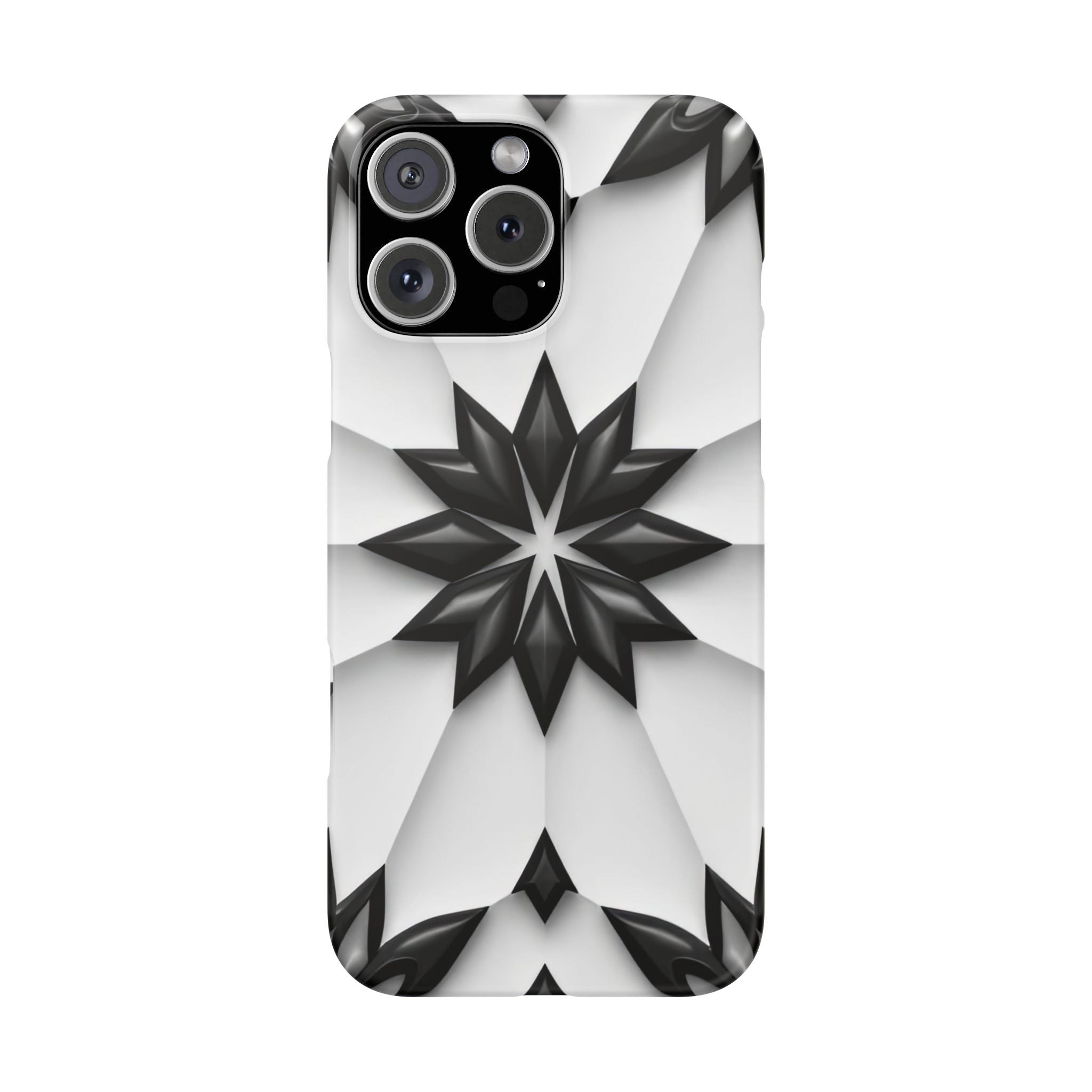 Black & White Geometric Snap Case for iPhone & Samsung Galaxy