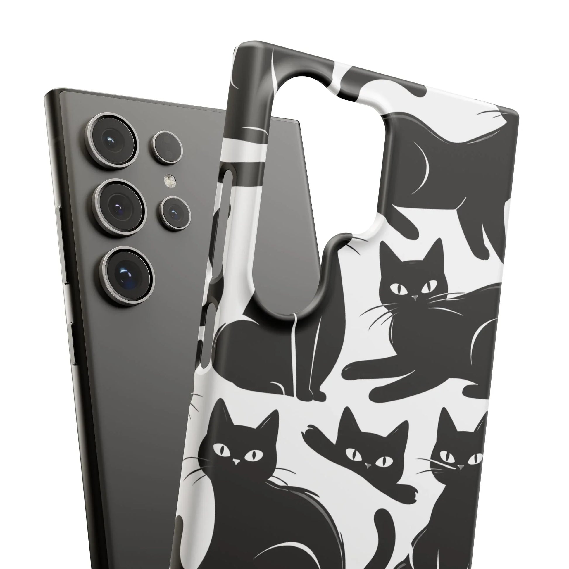 Black Cats Phone Case for iPhone 11-17 and Galaxy S20-S25 - KARARMDESIGN