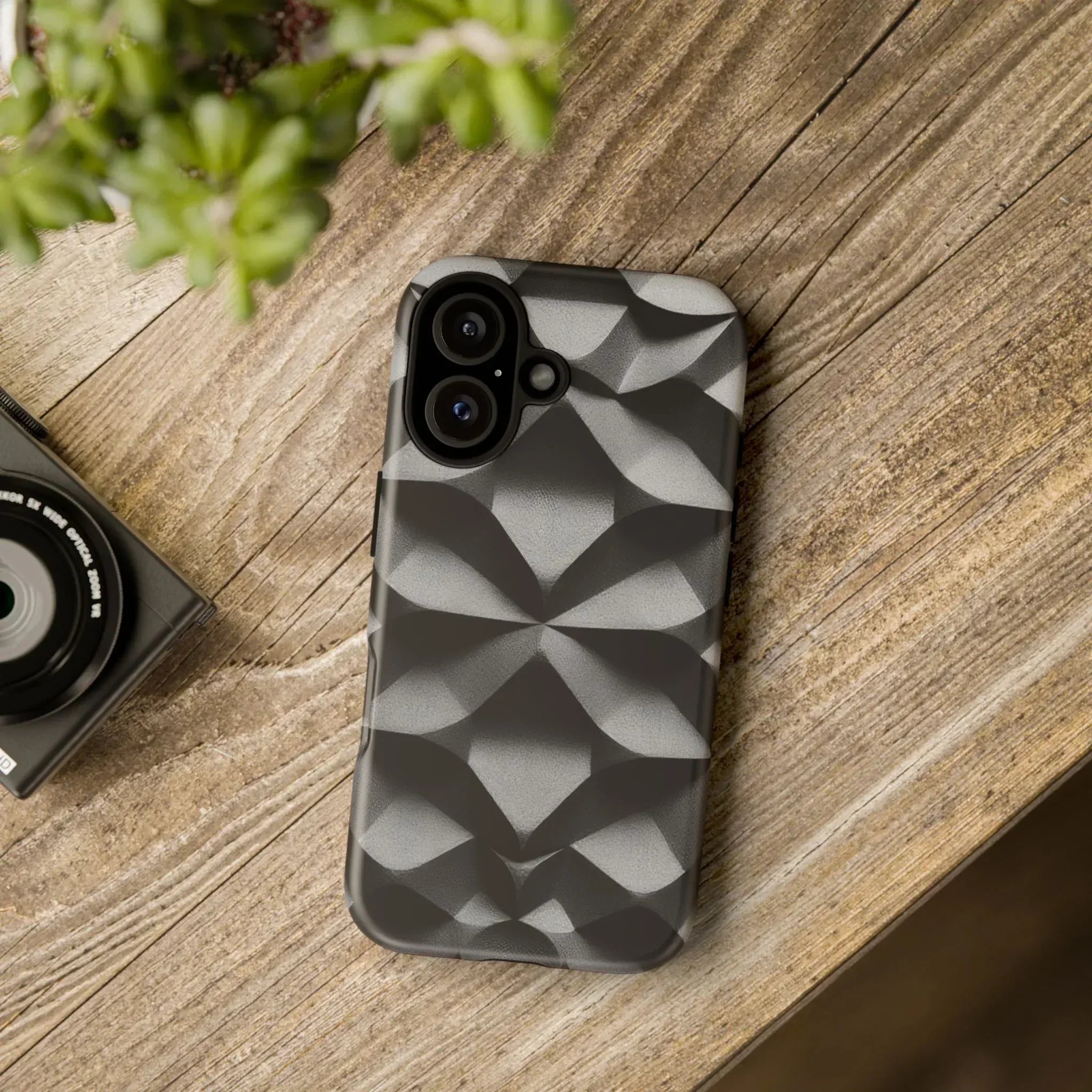 3D Geometric Phone Case for iPhone 8–17 - KARARMDESIGN