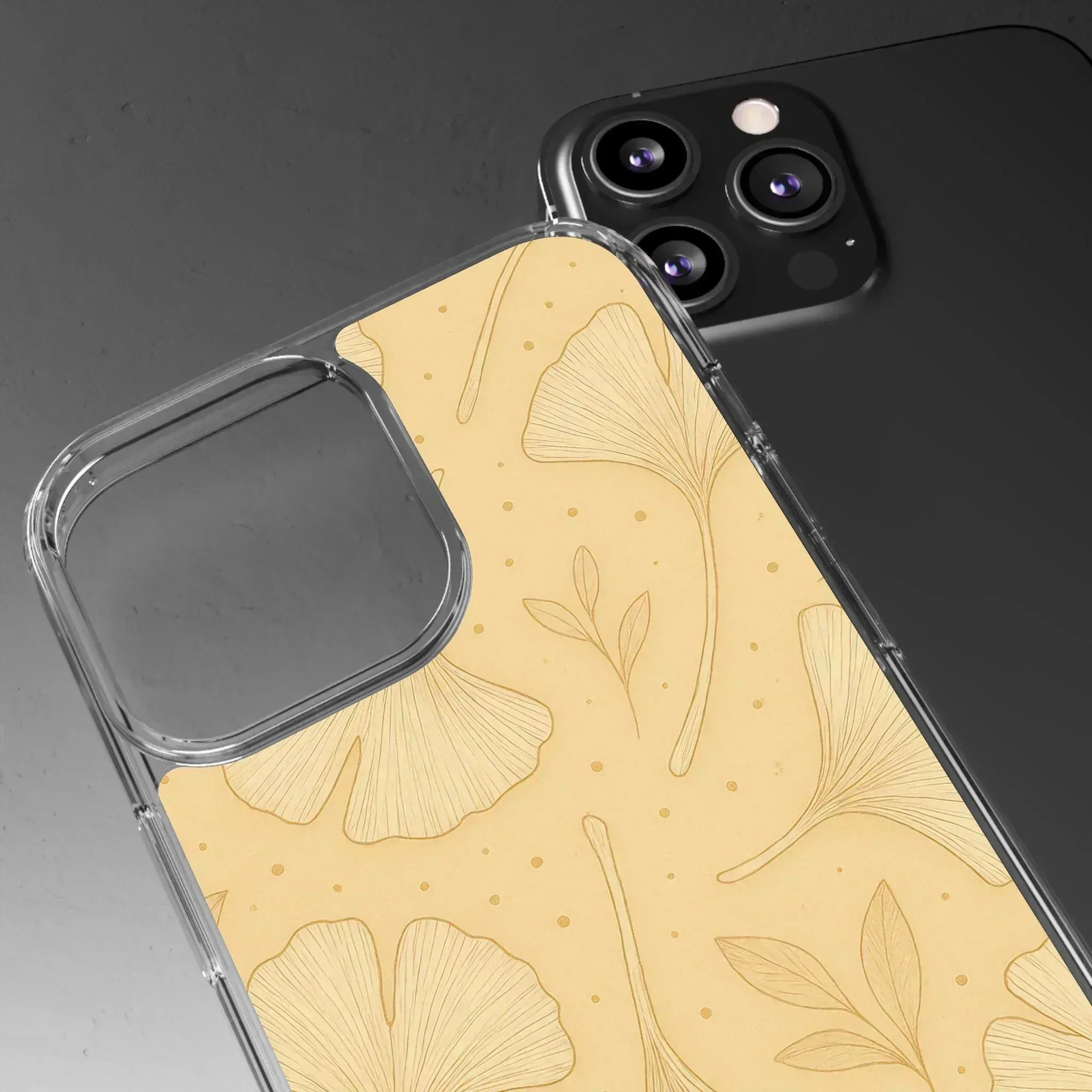 Ginkgo floral phone case for iPhone 12-16 and Galaxy S21 - KARARMDESIGN