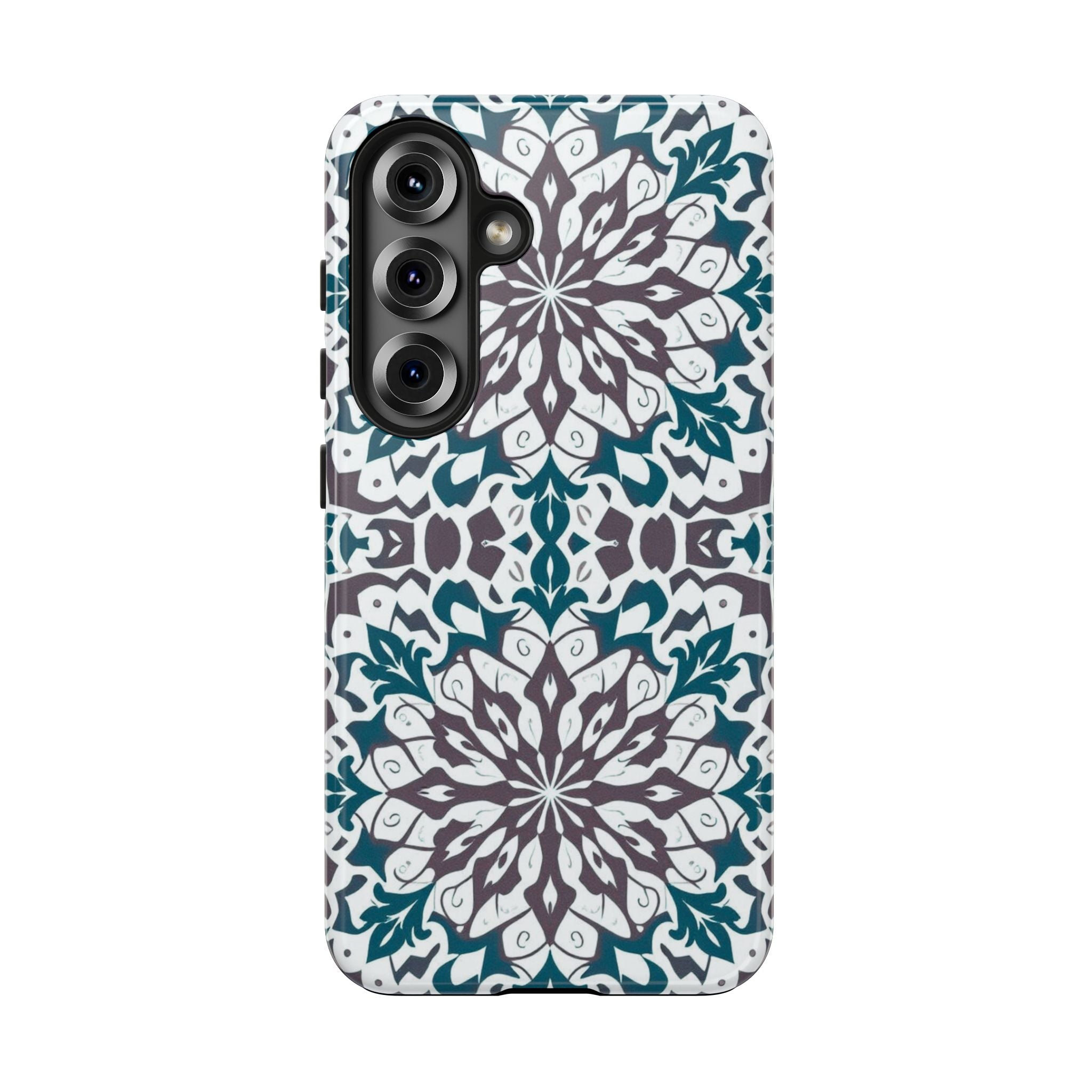 Symmetrical Mandala Phone Case for iPhone 11-17 and Galaxy S21-S25