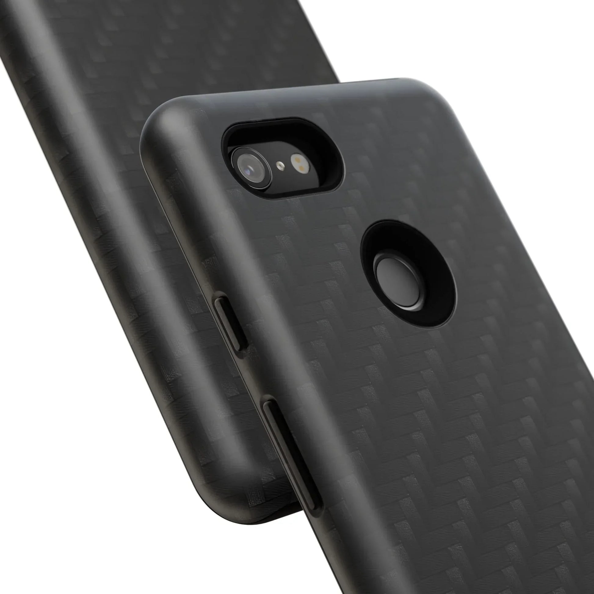 Black Carbon Phone Case Tough Case for iPhone 8-16 and Google Pixel up to 9 Models - KarArmDesign