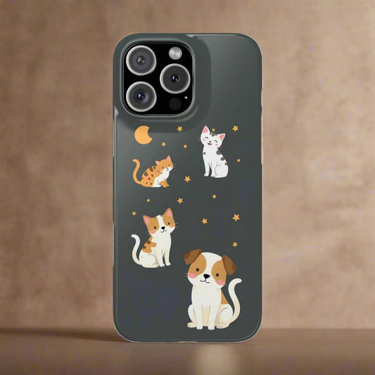Cute Cat and Dog Phone Case for iPhone 7-16 Models - KarArmDesign