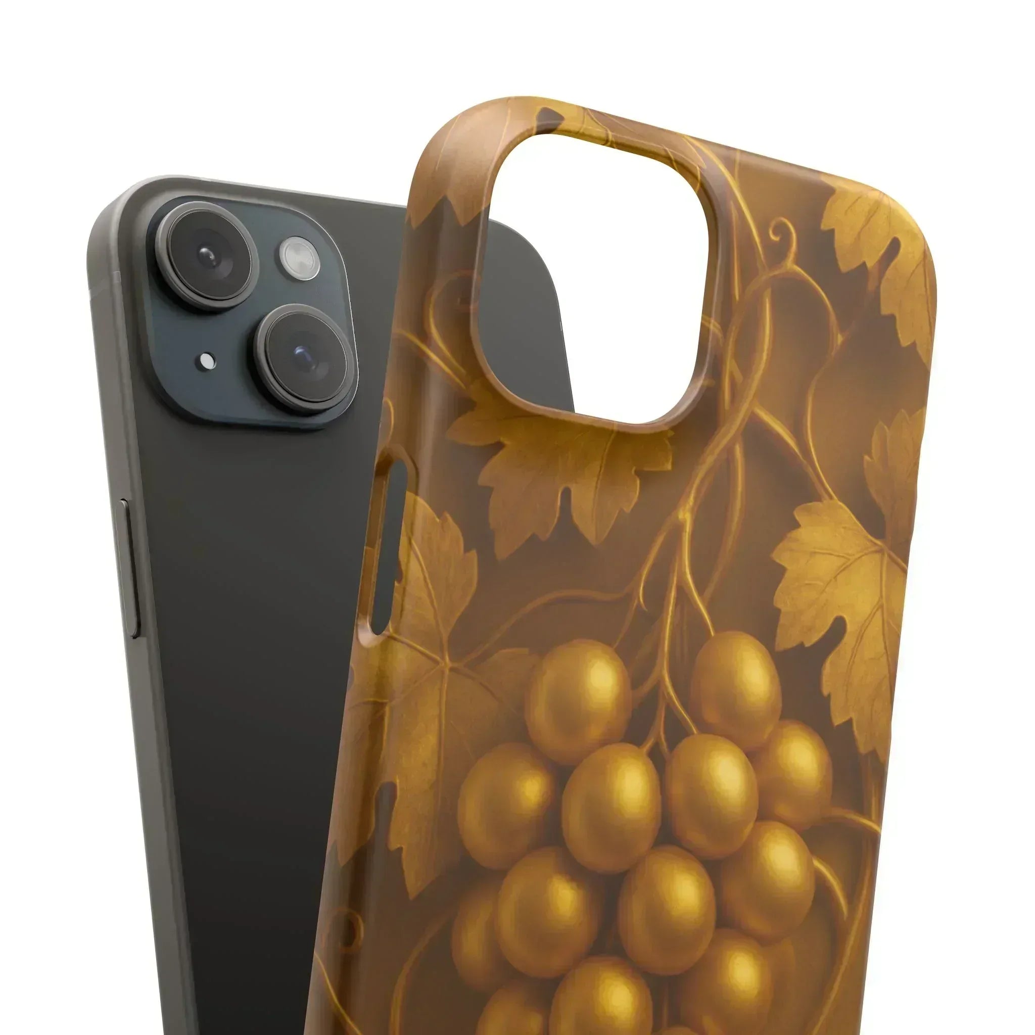 Golden Grapes Phone Case for iPhone 8–16 - KARARMDESIGN