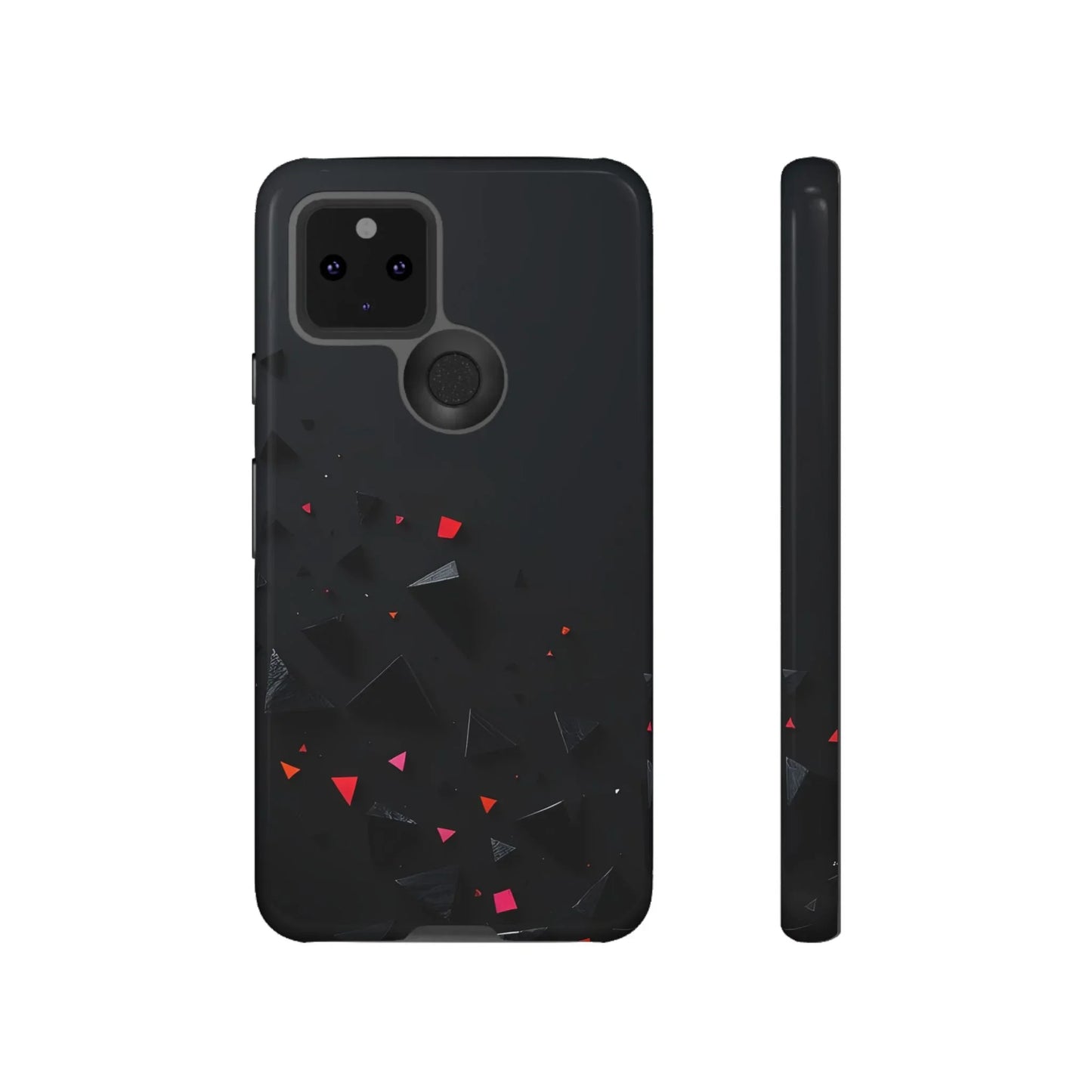 Black and Red Neon Phone Case for iPhone 8-16 and Pixel up to 9 Models - KarArmDesign