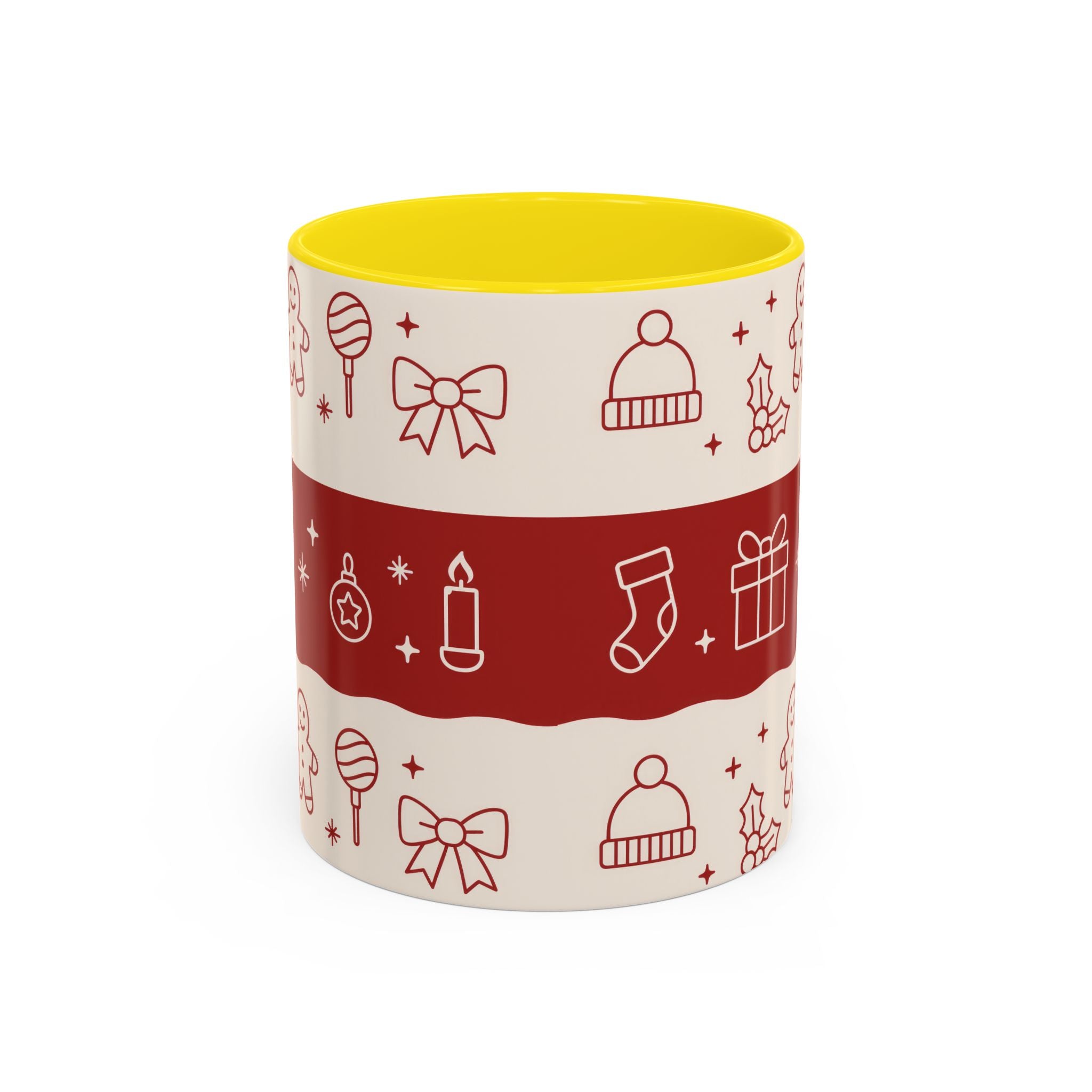 Holiday Cheer Icons Mug - Accent Coffee Mug (11, 15oz)