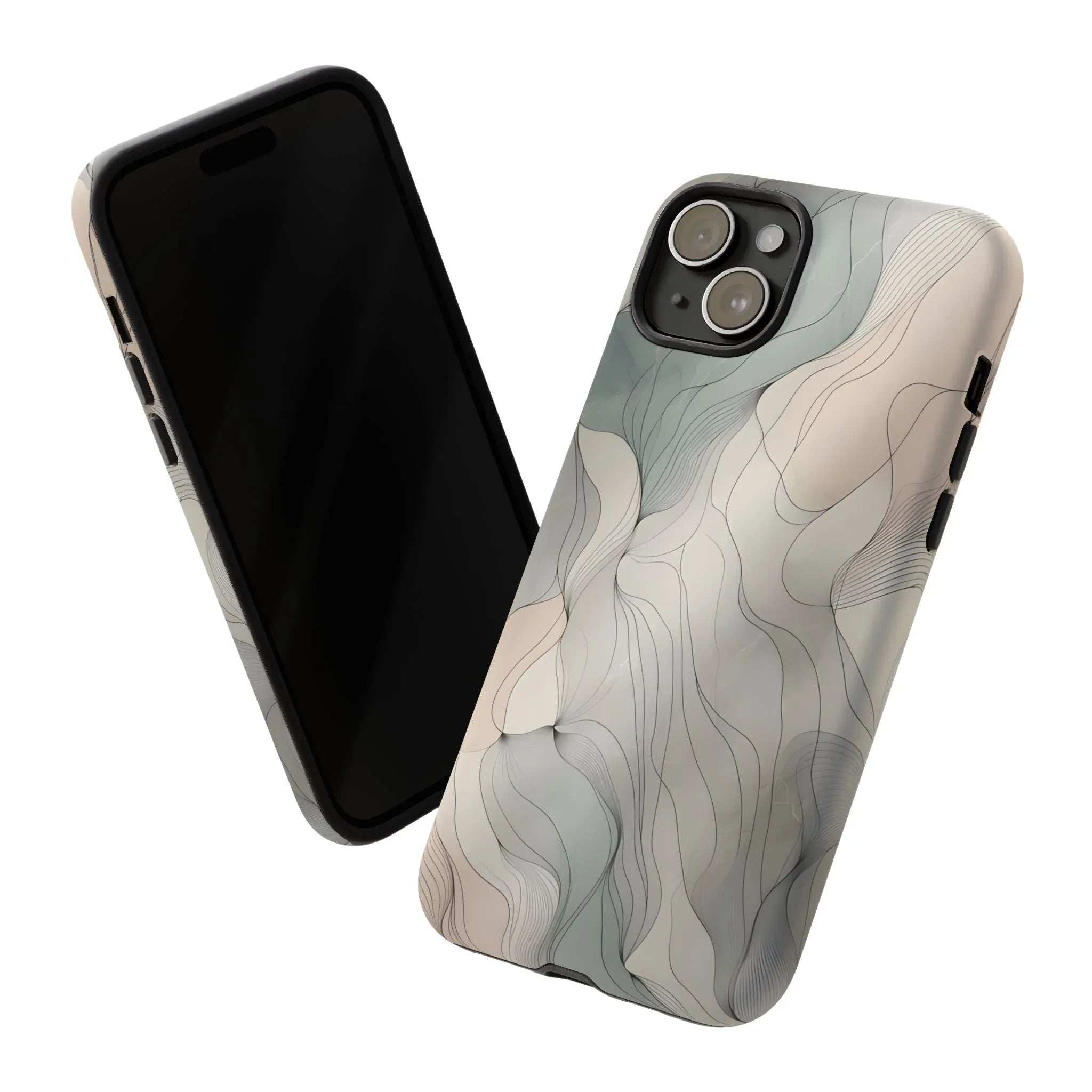 Pastel Wave Phone Case – Minimalist Design for iPhone & Pixel - KARARMDESIGN
