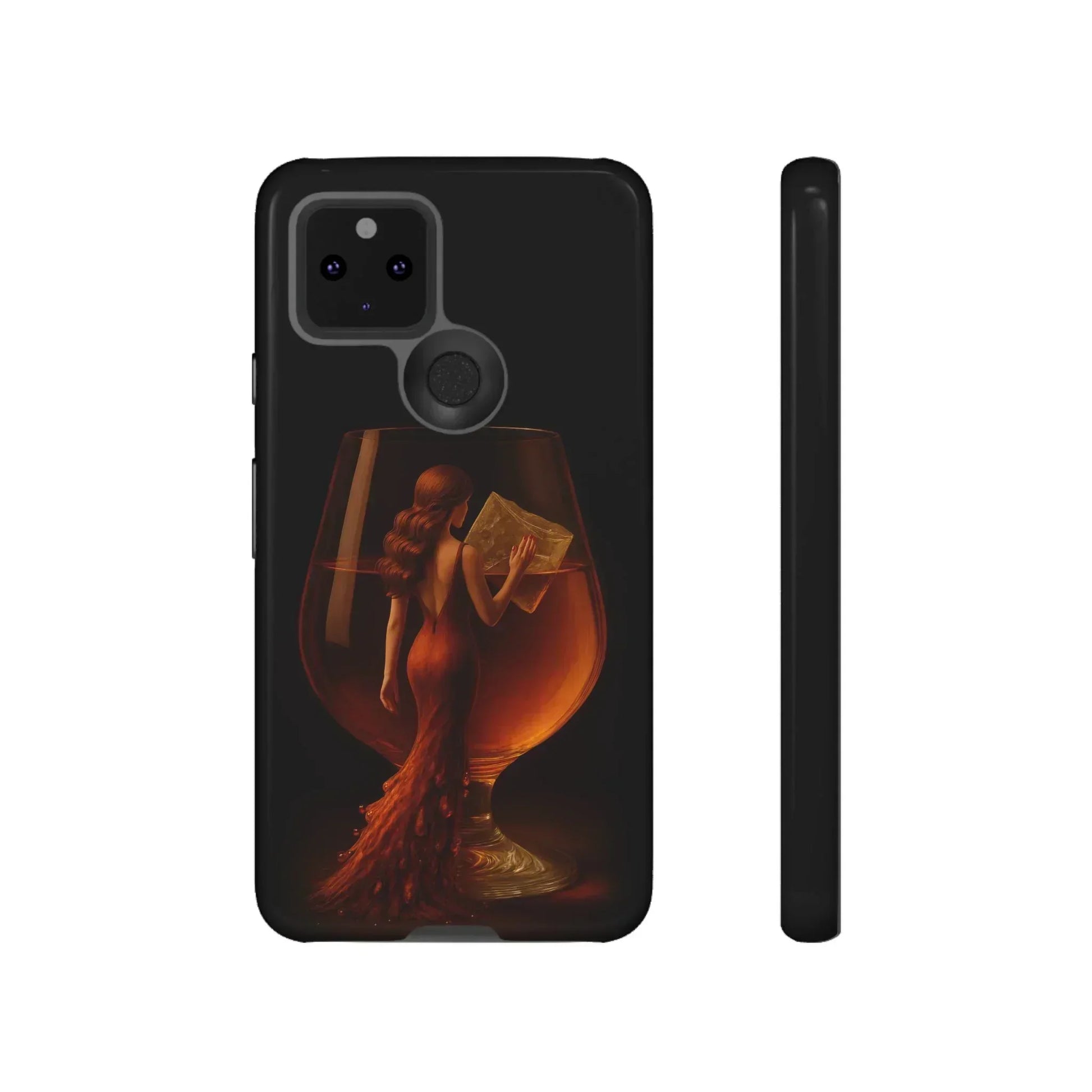 Elegant Midnight Lady Phone Case for iPhone 8-16 and Google Pixel up to 9 Models - KarArmDesign