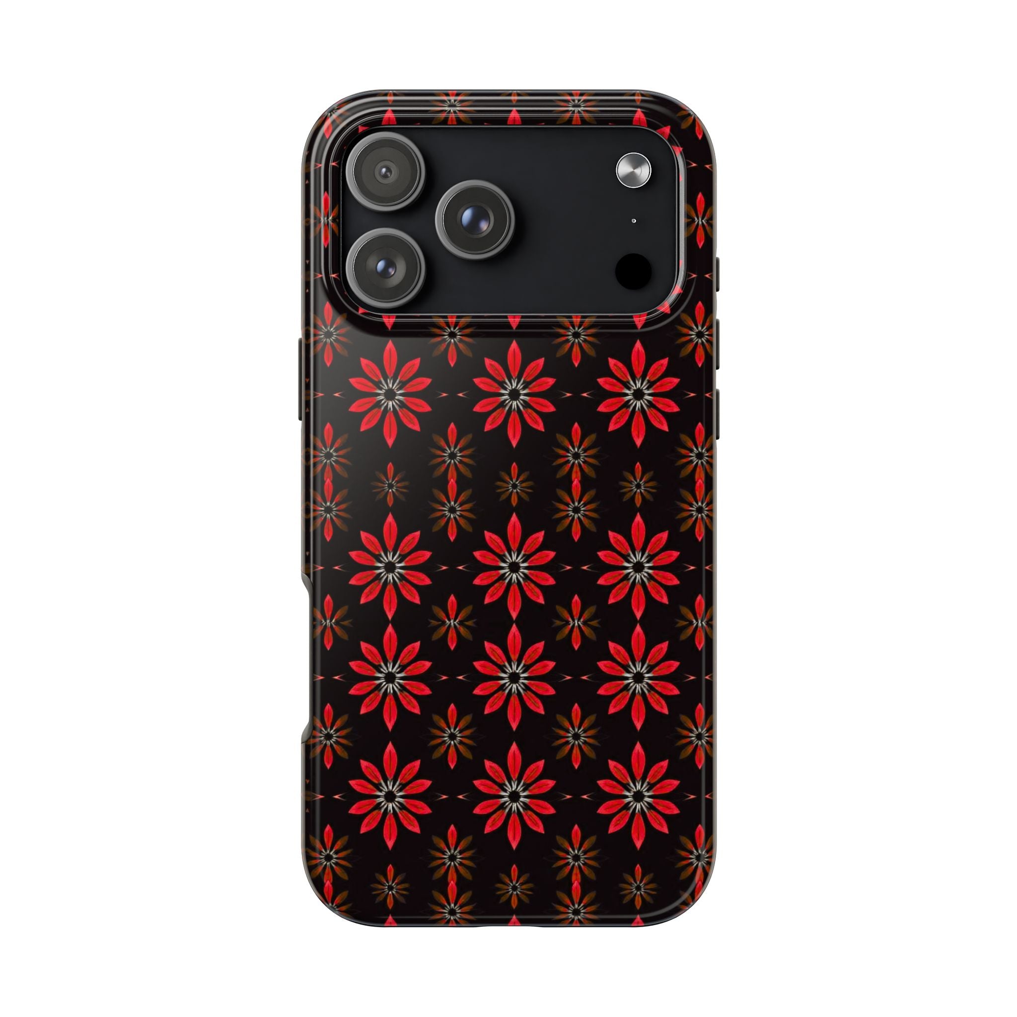 Symmetric Floral Phone Case for iPhone 11-17 and Galaxy S21-S25
