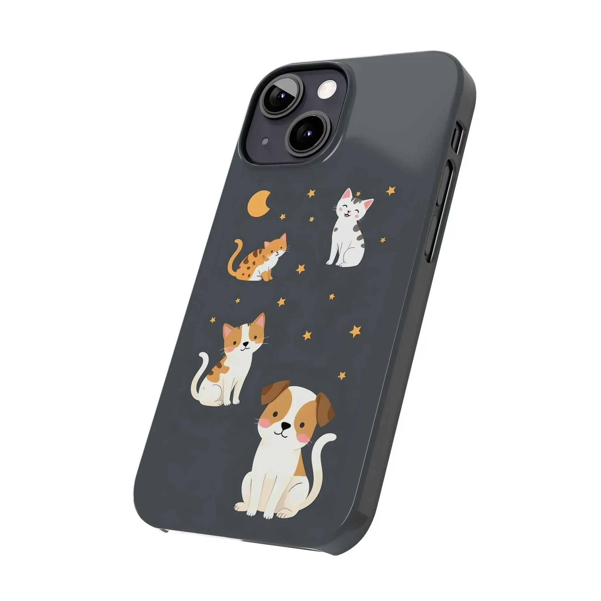 Cute Cat and Dog Phone Case for iPhone 11-17 - KARARMDESIGN