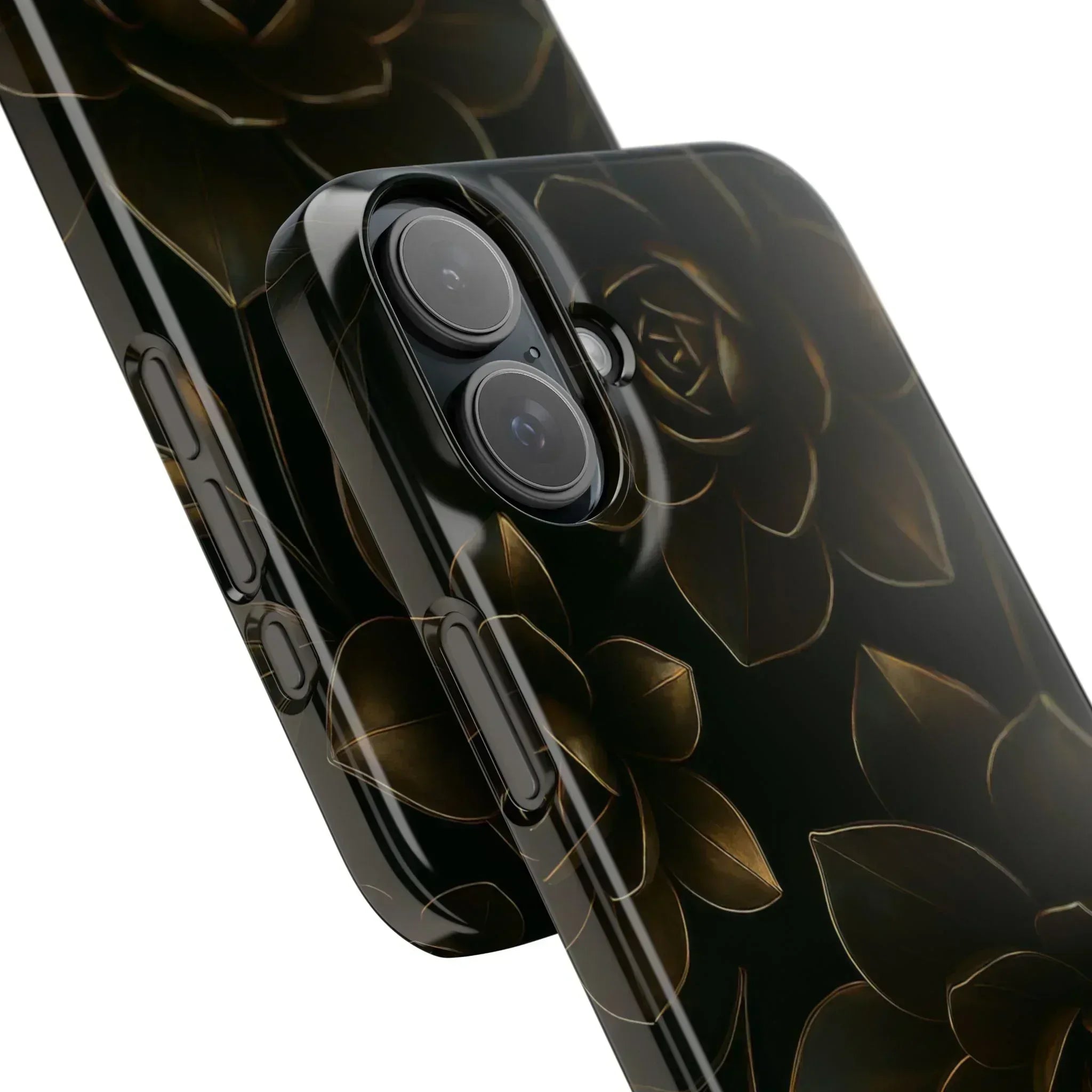 Metal Flower Phone Case for iPhone 8-16 and Galaxy S20-S24 - KARARMDESIGN