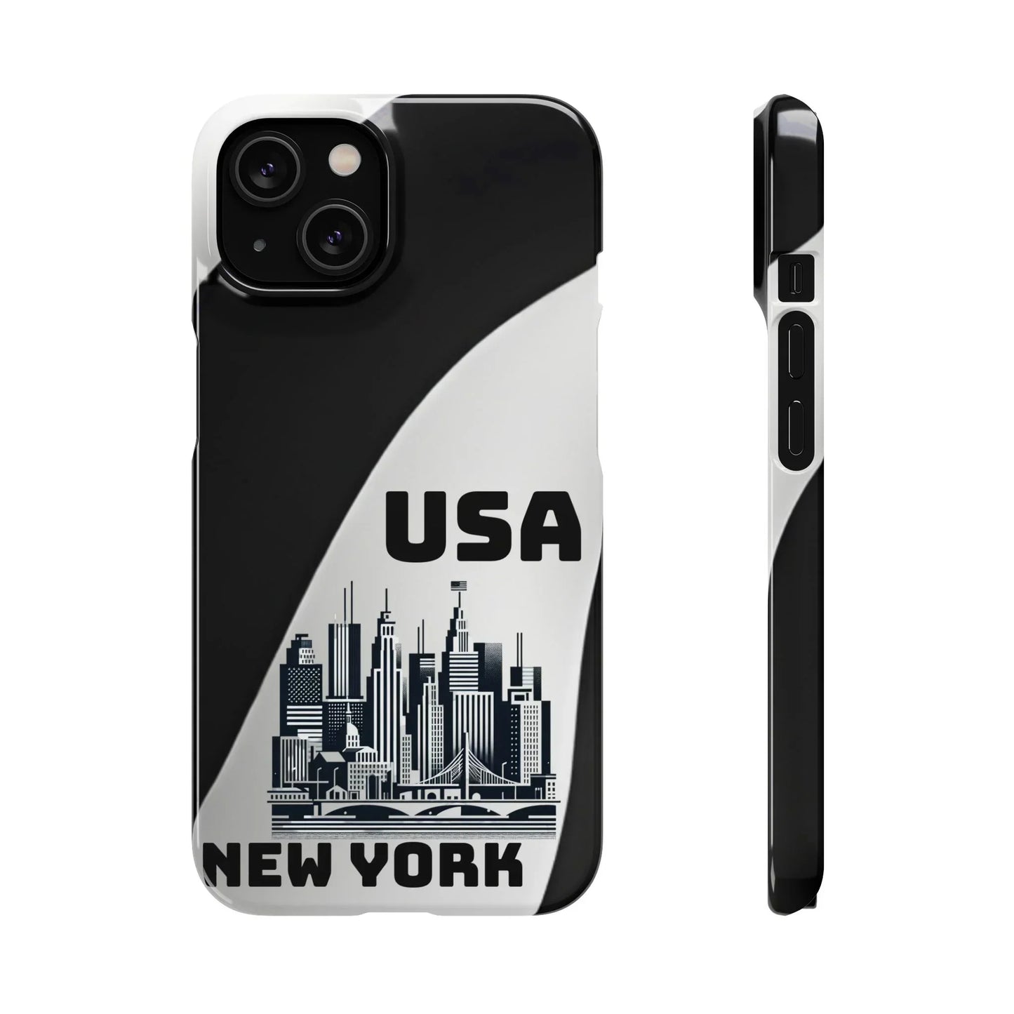Monochrome New York City Skyline Phone Case for iPhone, Galaxy & Pixel - KarArmDesign