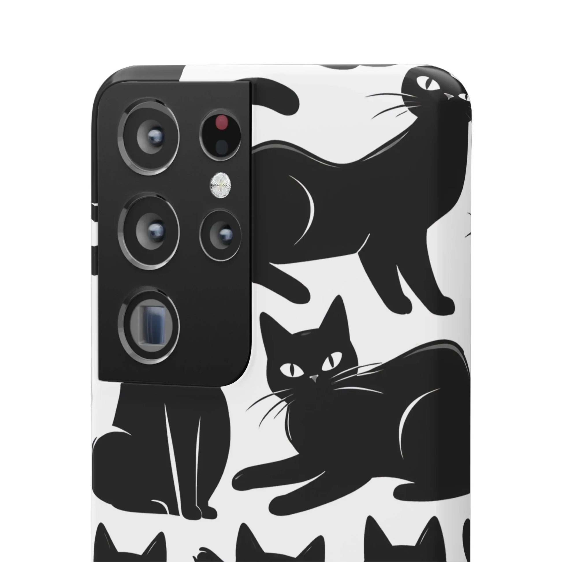Black Cats Phone Case for iPhone 11-17 and Galaxy S20-S25 - KARARMDESIGN