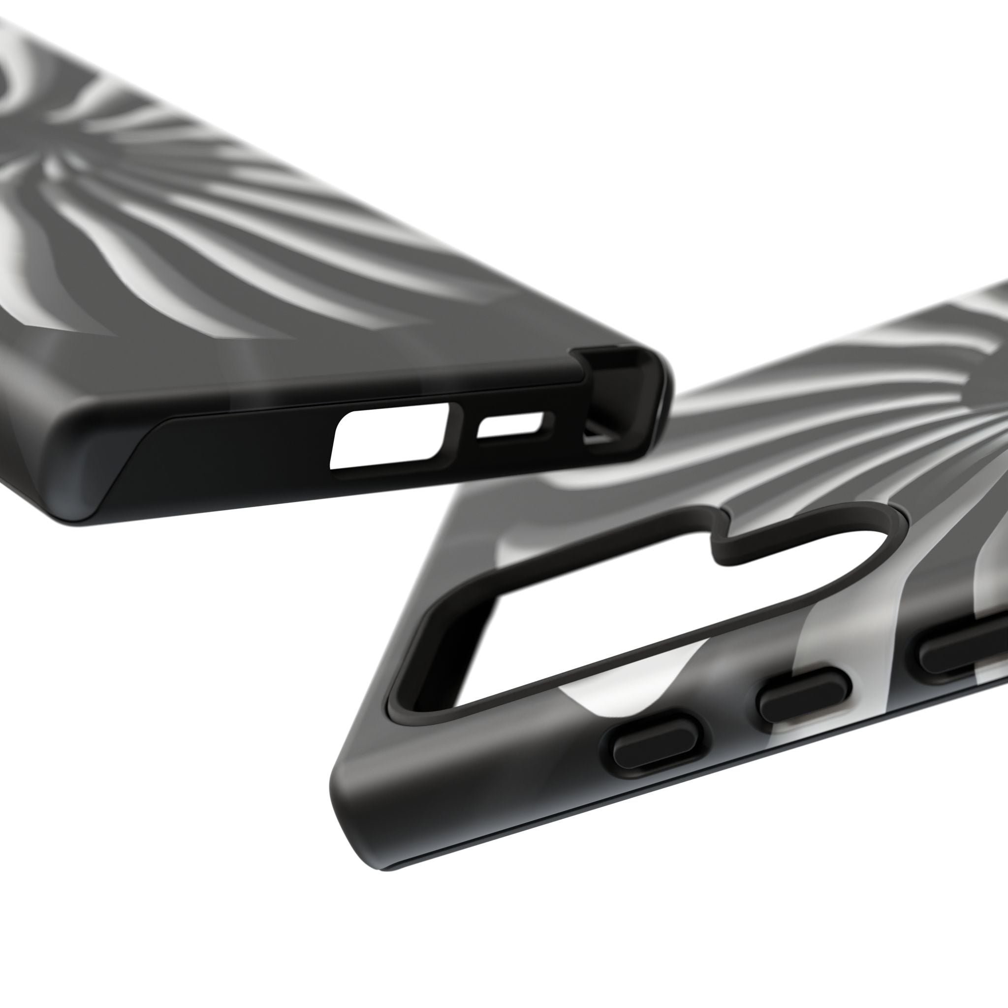 Hypnotic Black and White Spiral Phone Case – Optical Illusion Design for iPhone & Galaxy