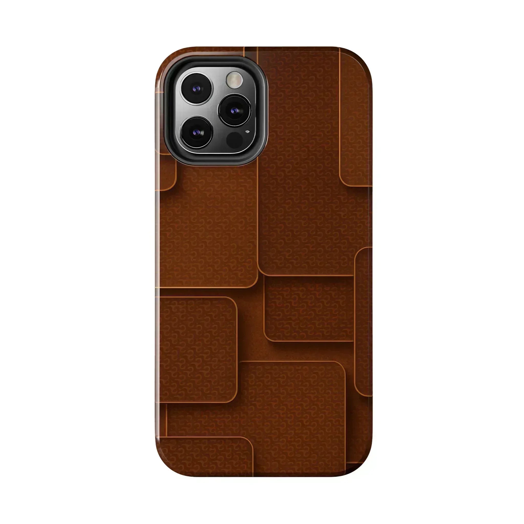 Textured Brown Phone Case for iPhone 7-16 and Samsung Galaxy S21-S24 - KARARMDESIGN