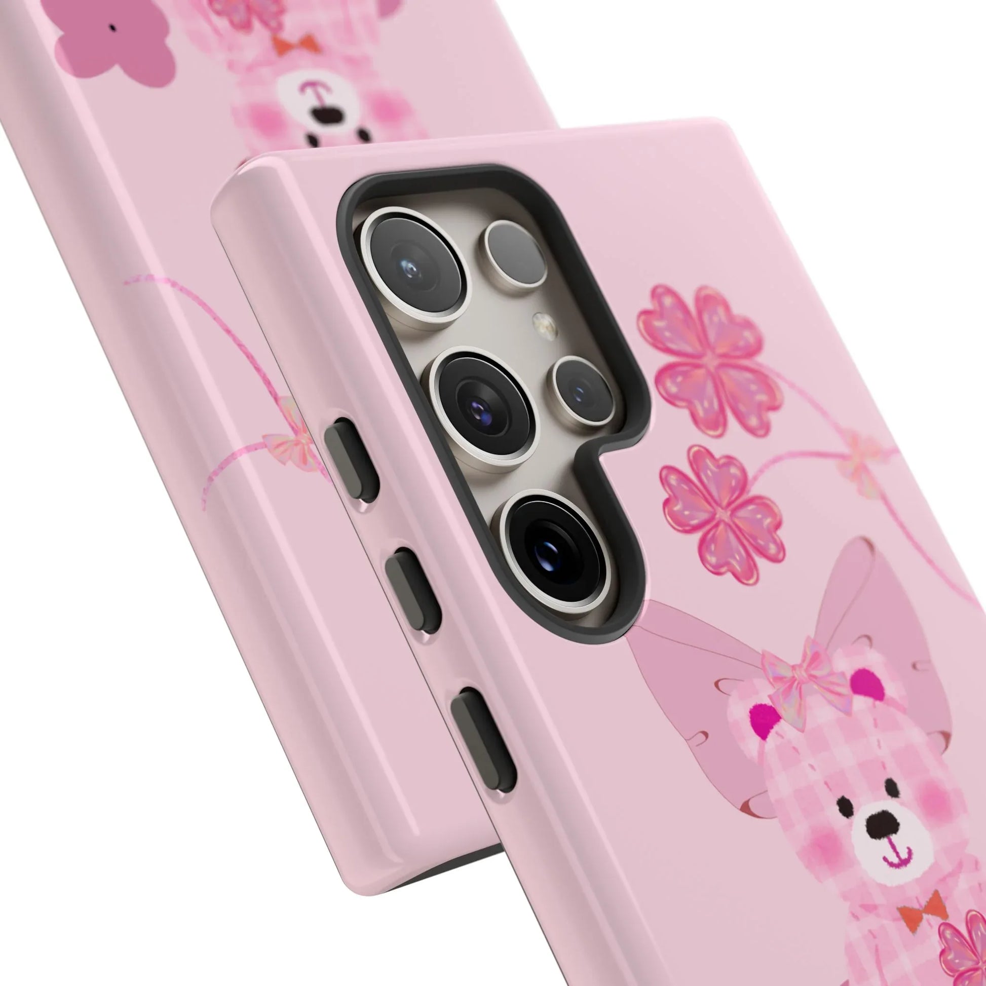 Pink Teddy Bear Phone Cases for iPhone, Pixel and Galaxy - KARARMDESIGN