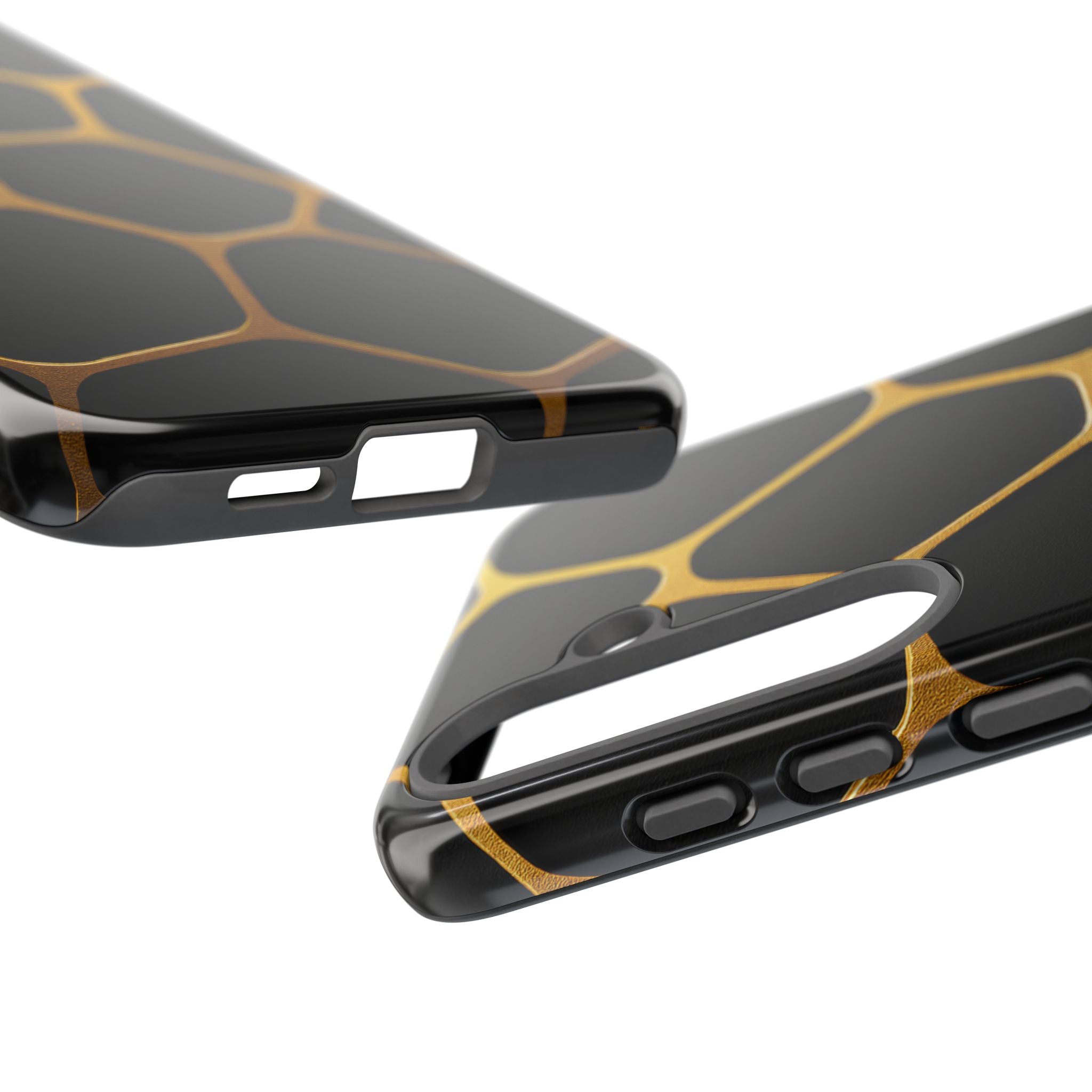 Golden Cellscape Tough Phone Case – Black & Gold