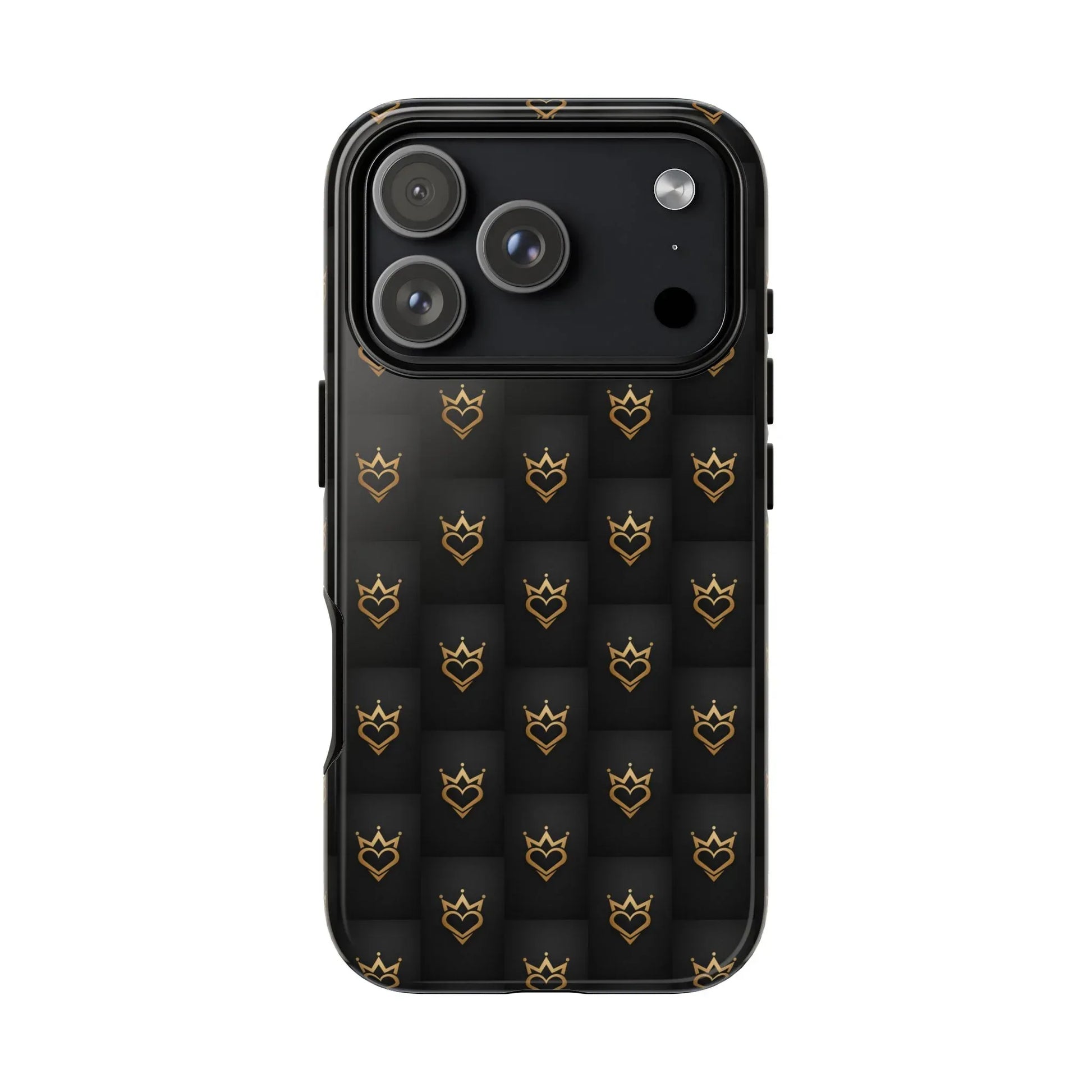 Crowned Heart Doodle Phone Case for iPhone 11-17 & Galaxy S10-S25 - KARARMDESIGN