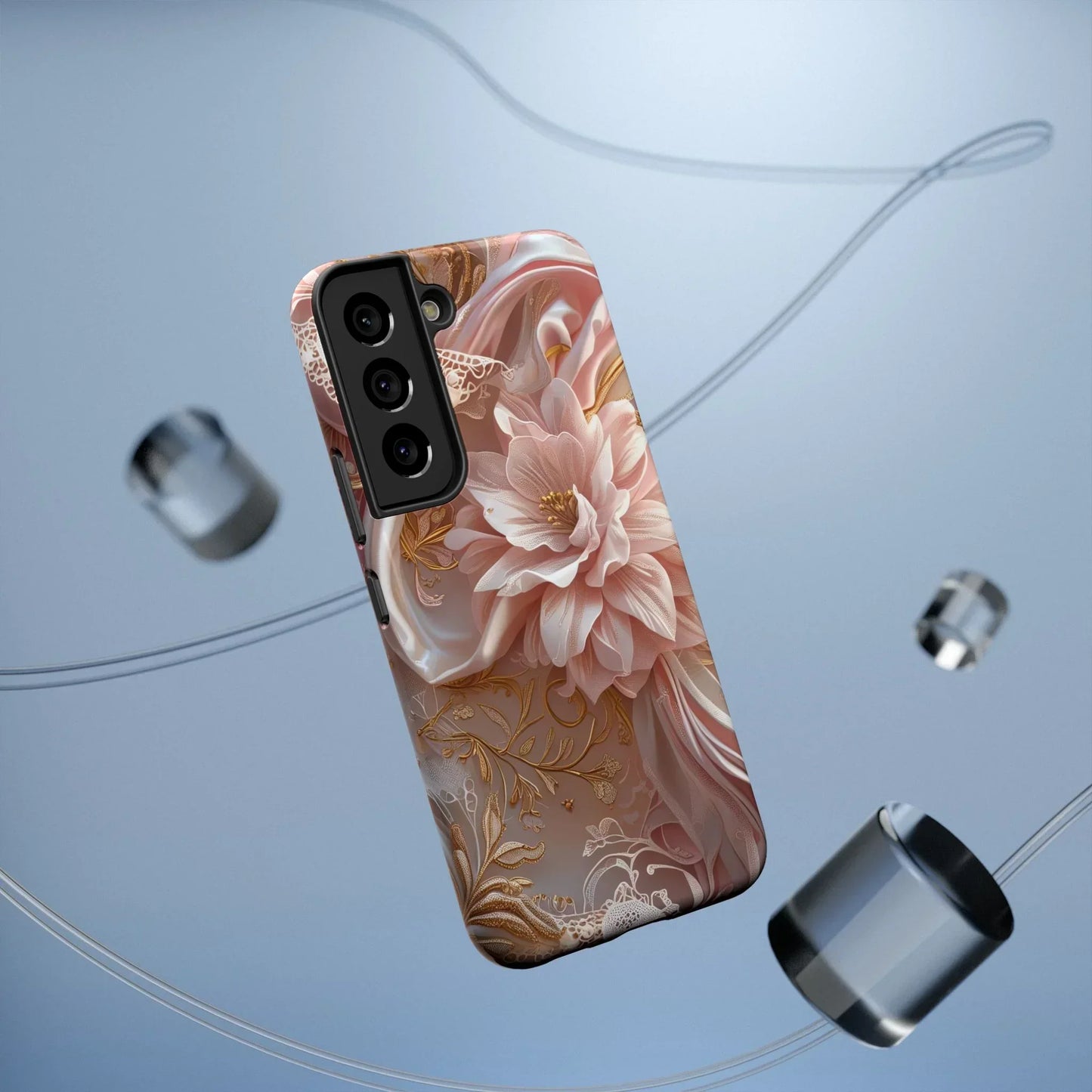 Elegant Floral Impact-Resistant Phone Case for iPhone 12-16 and Samsung Galaxy S21-S22 Models - KarArmDesign