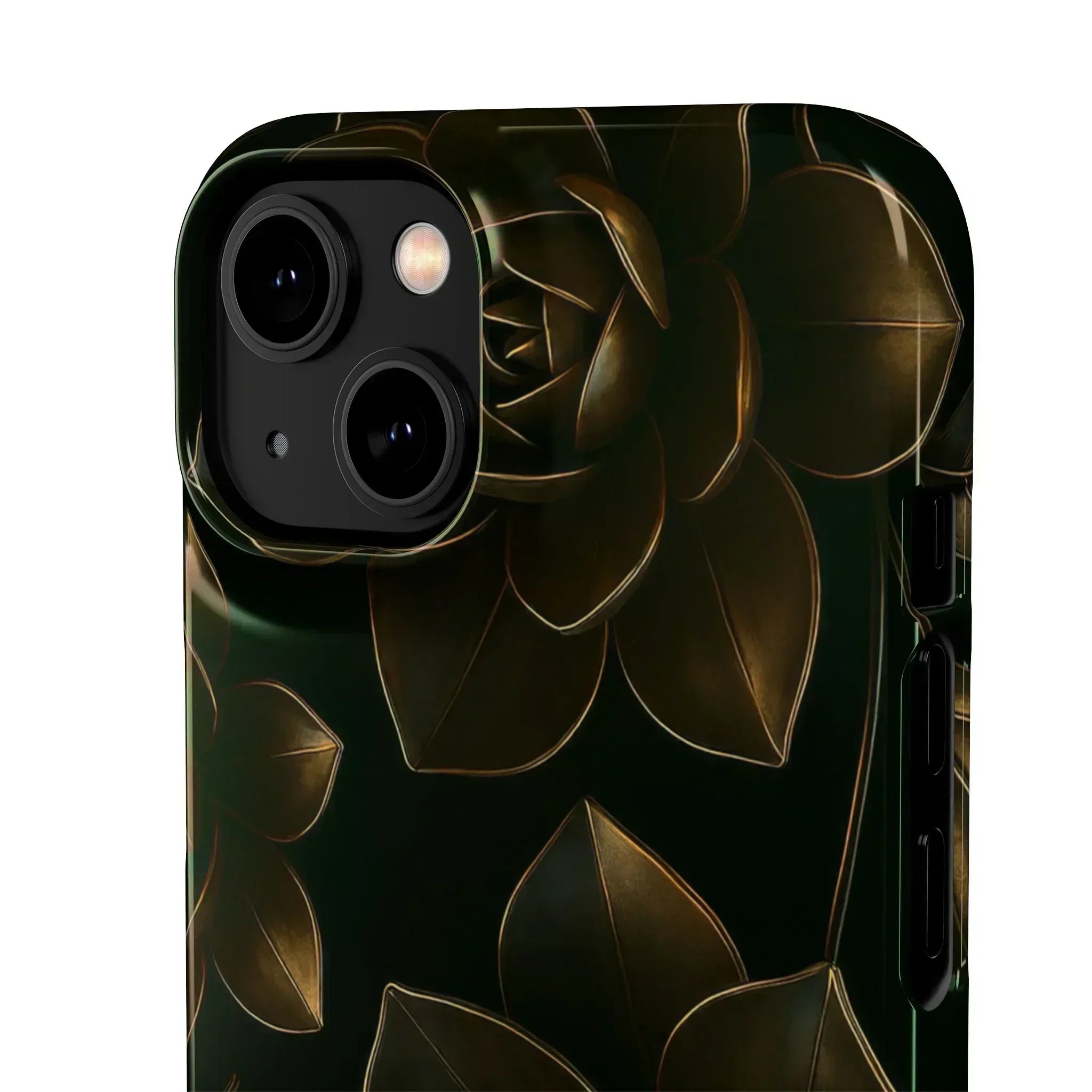 Metal Flower Phone Case for iPhone 8-16 and Galaxy S20-S24 - KARARMDESIGN
