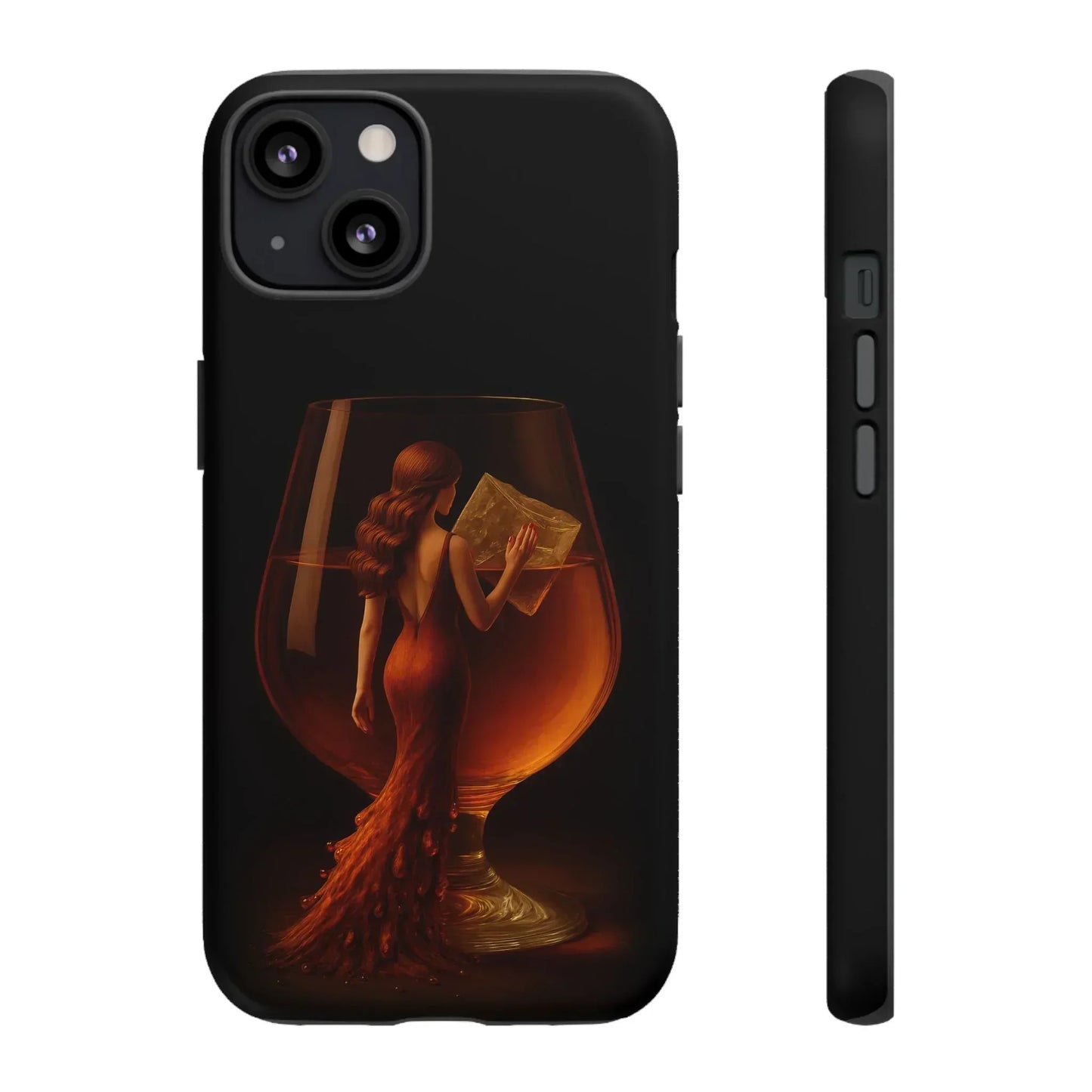 Elegant Midnight Lady Phone Case for iPhone 8-16 and Google Pixel up to 9 Models - KarArmDesign