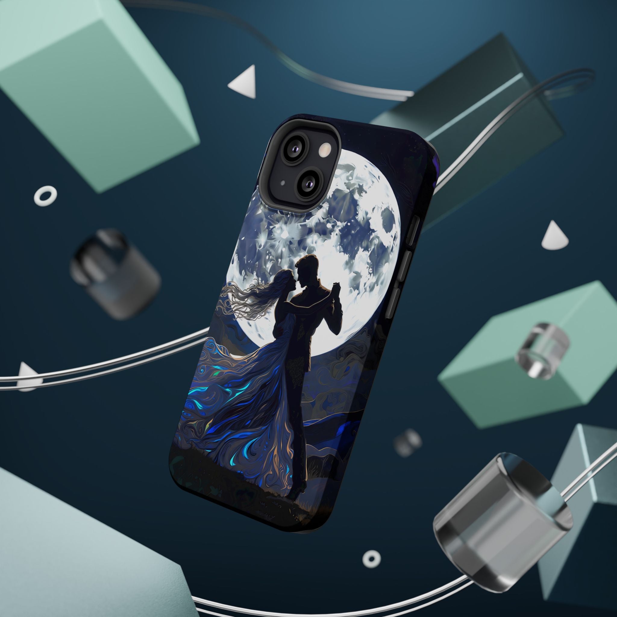 Romantic Moonlight Dance Magnetic Phone Case – iPhone 15–17 & Samsung Galaxy S26