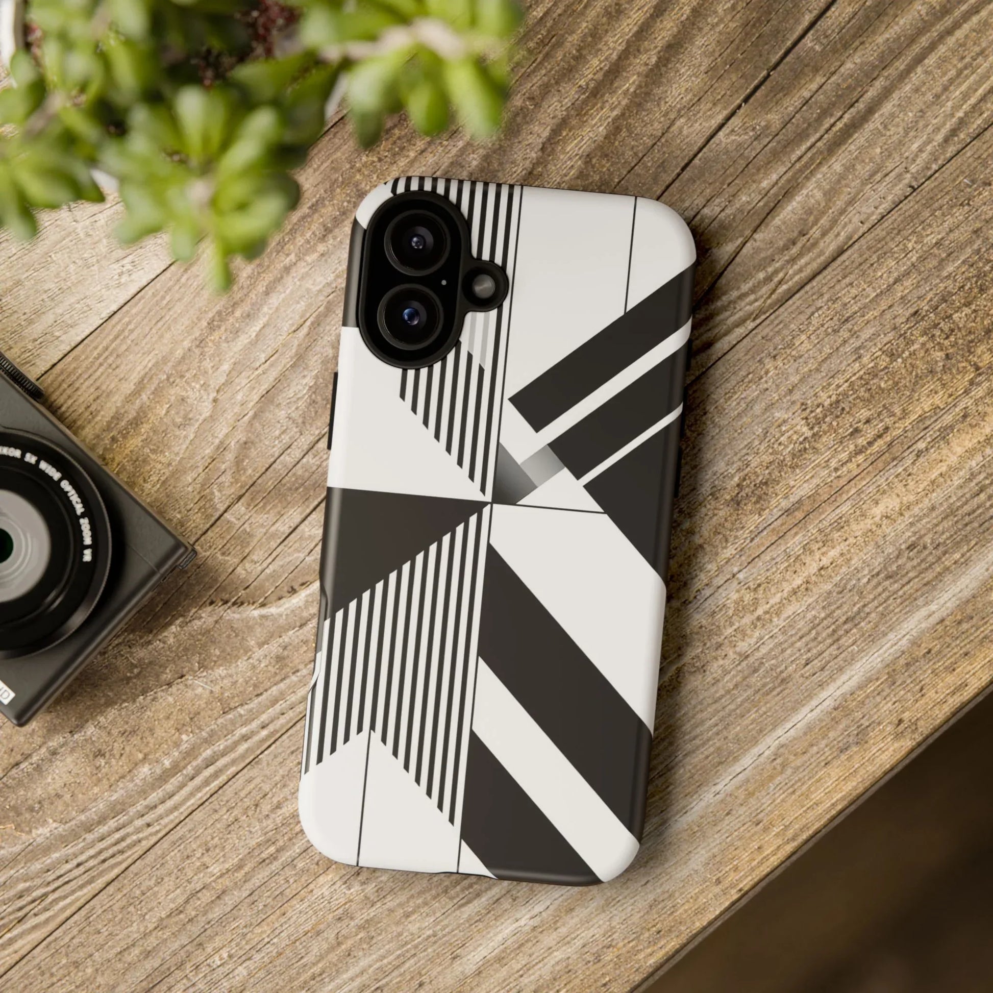 Monochrome Tough Phone Case for iPhone 11-16 and Galaxy S20–S25 - KARARMDESIGN