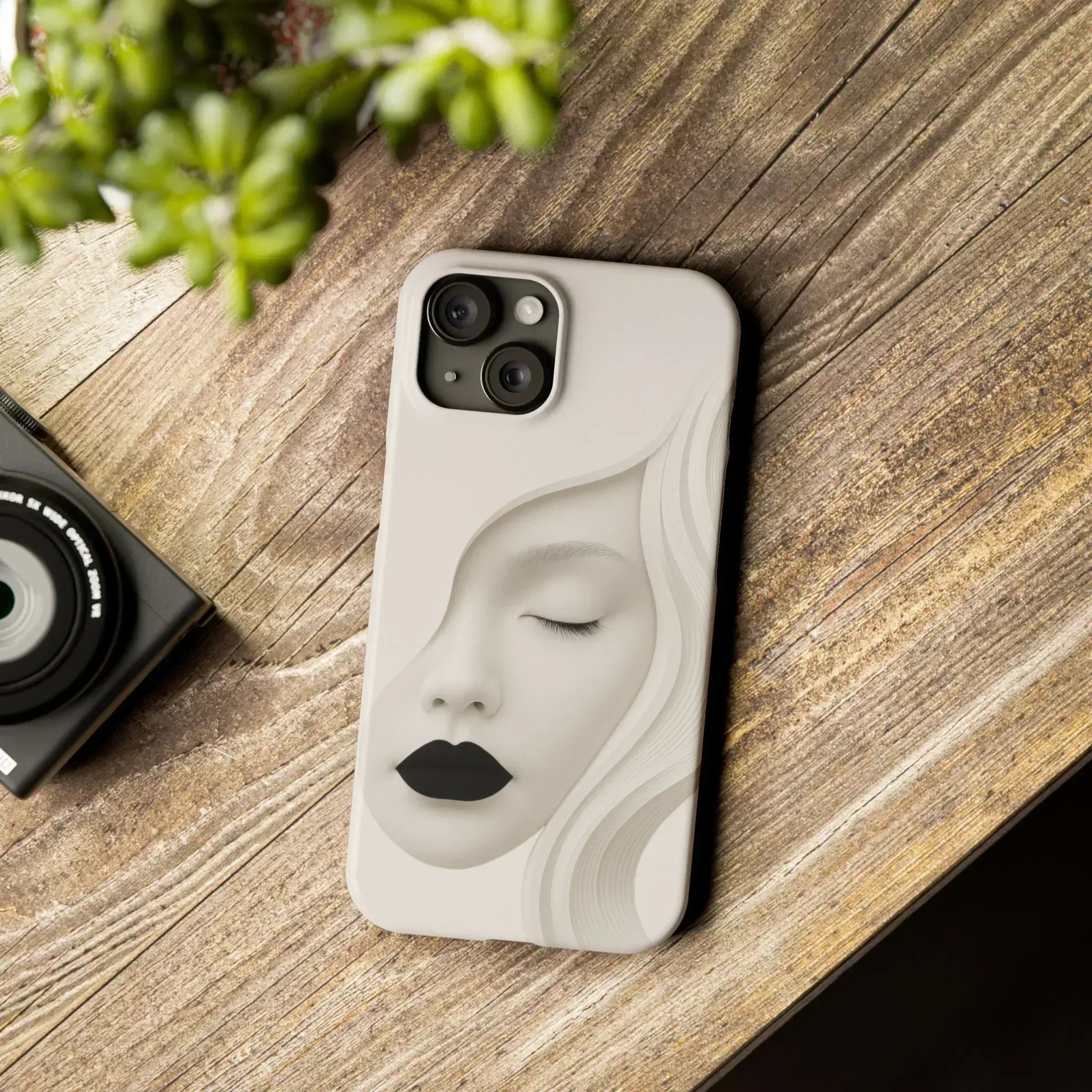 Minimalist Face Phone Case for iPhone 11-17 - KARARMDESIGN