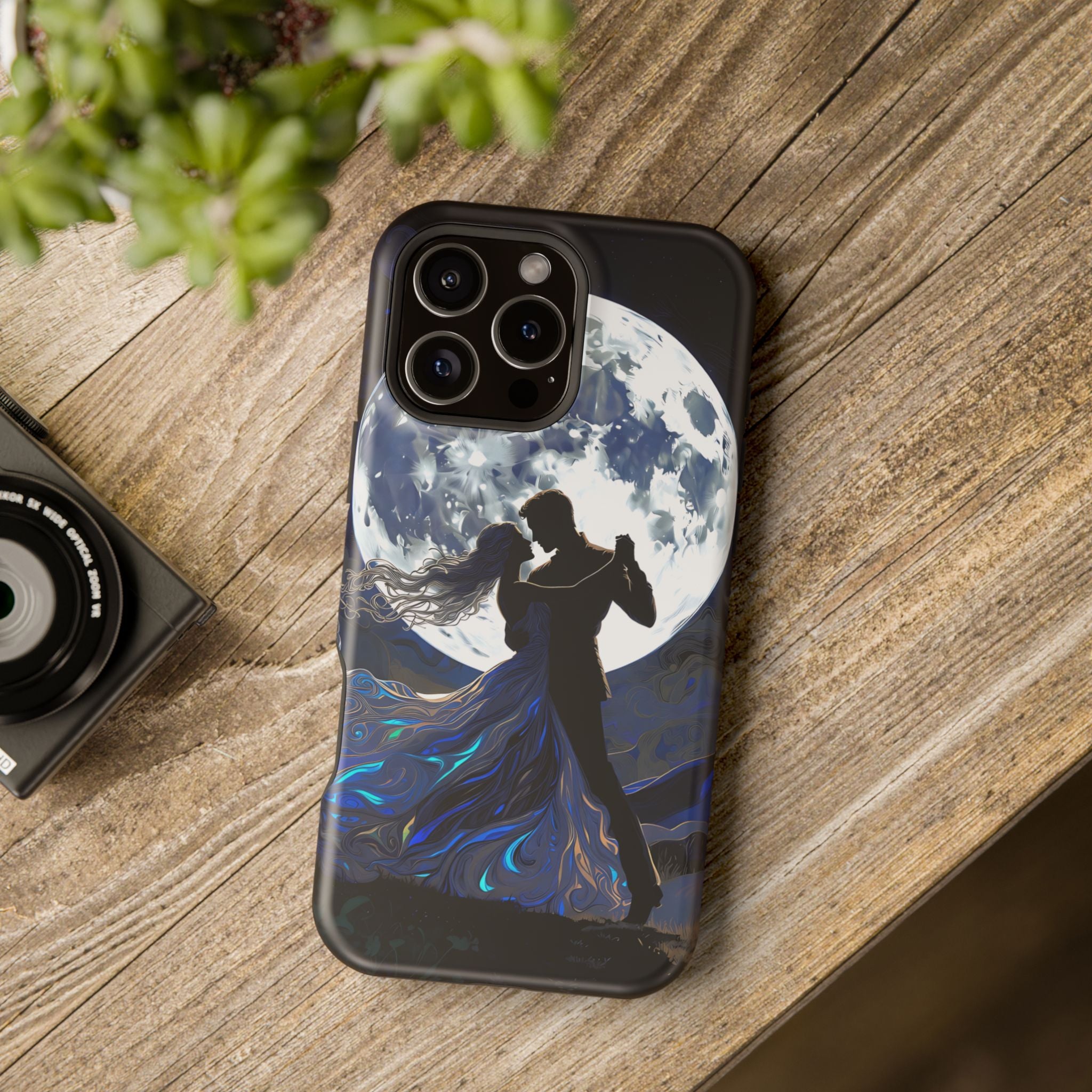 Romantic Moonlight Dance Magnetic Phone Case – iPhone 15–17 & Samsung Galaxy S26