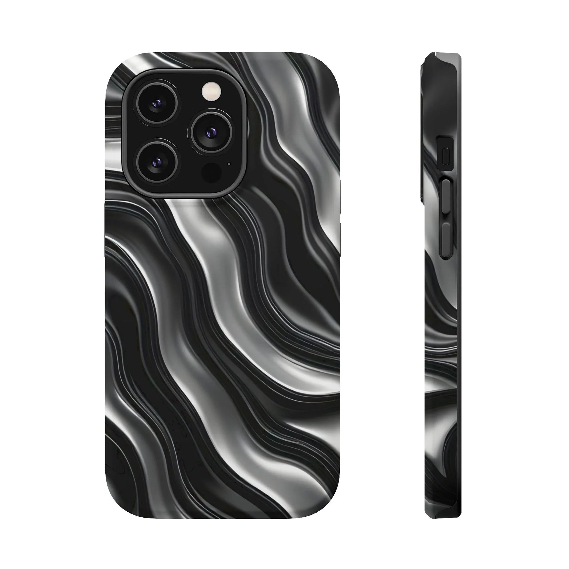 Wavy Illusion Marble Phone Case for iPhone 13-17 - KARARMDESIGN