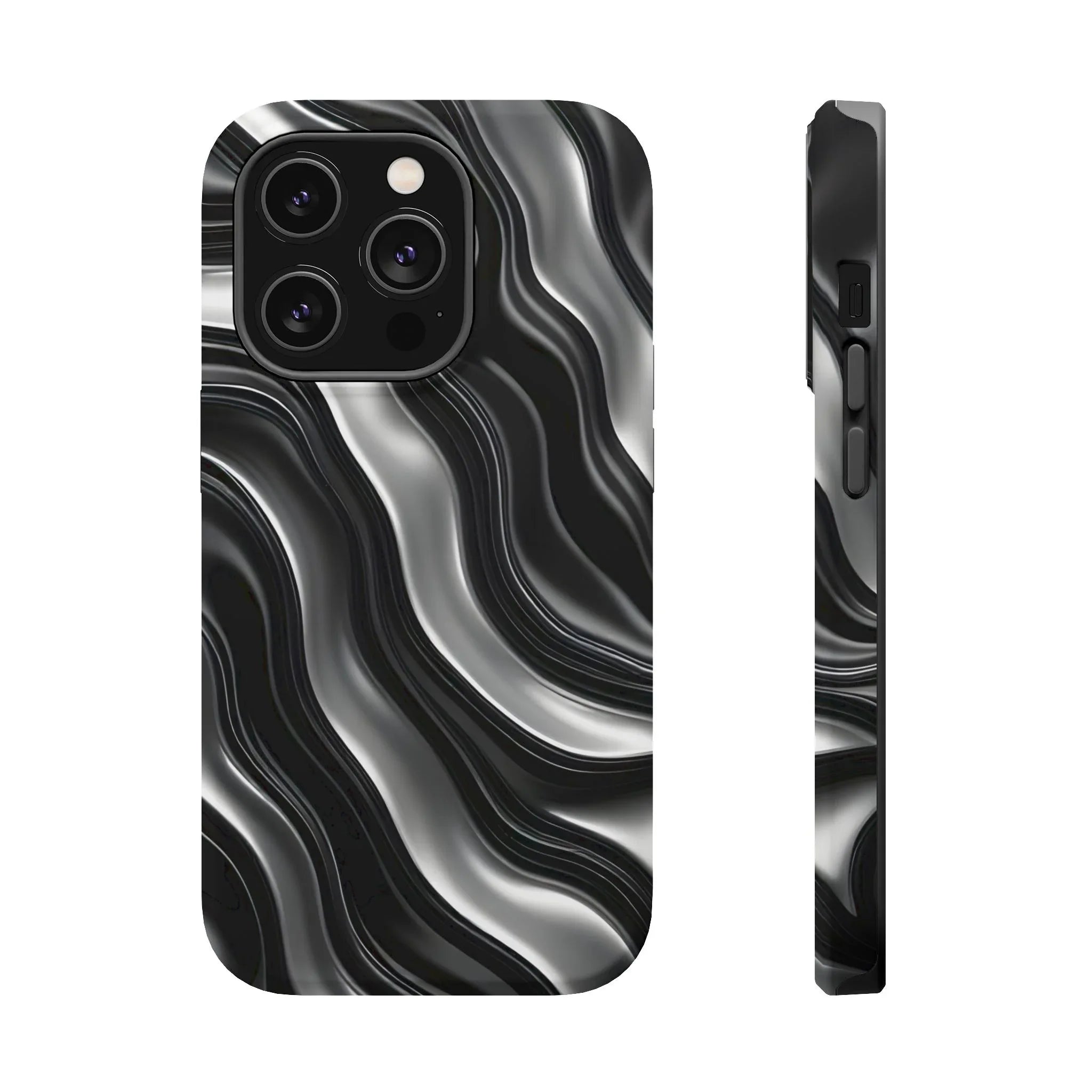Wavy Illusion Marble Phone Case for iPhone 13-17 - KARARMDESIGN