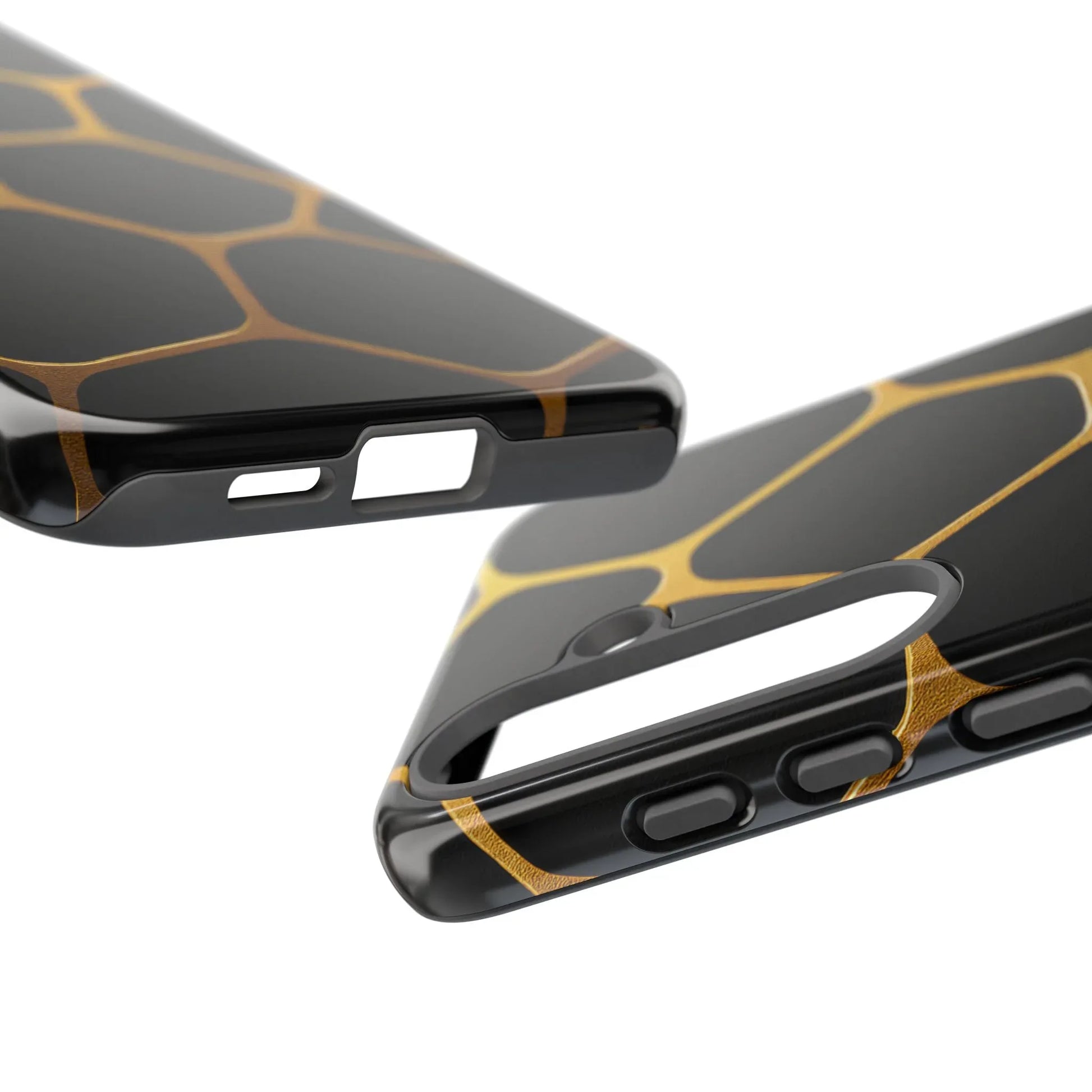 Golden Cellscape Phone Case for iPhone 8-17 and Galaxy S20-S25 - KARARMDESIGN
