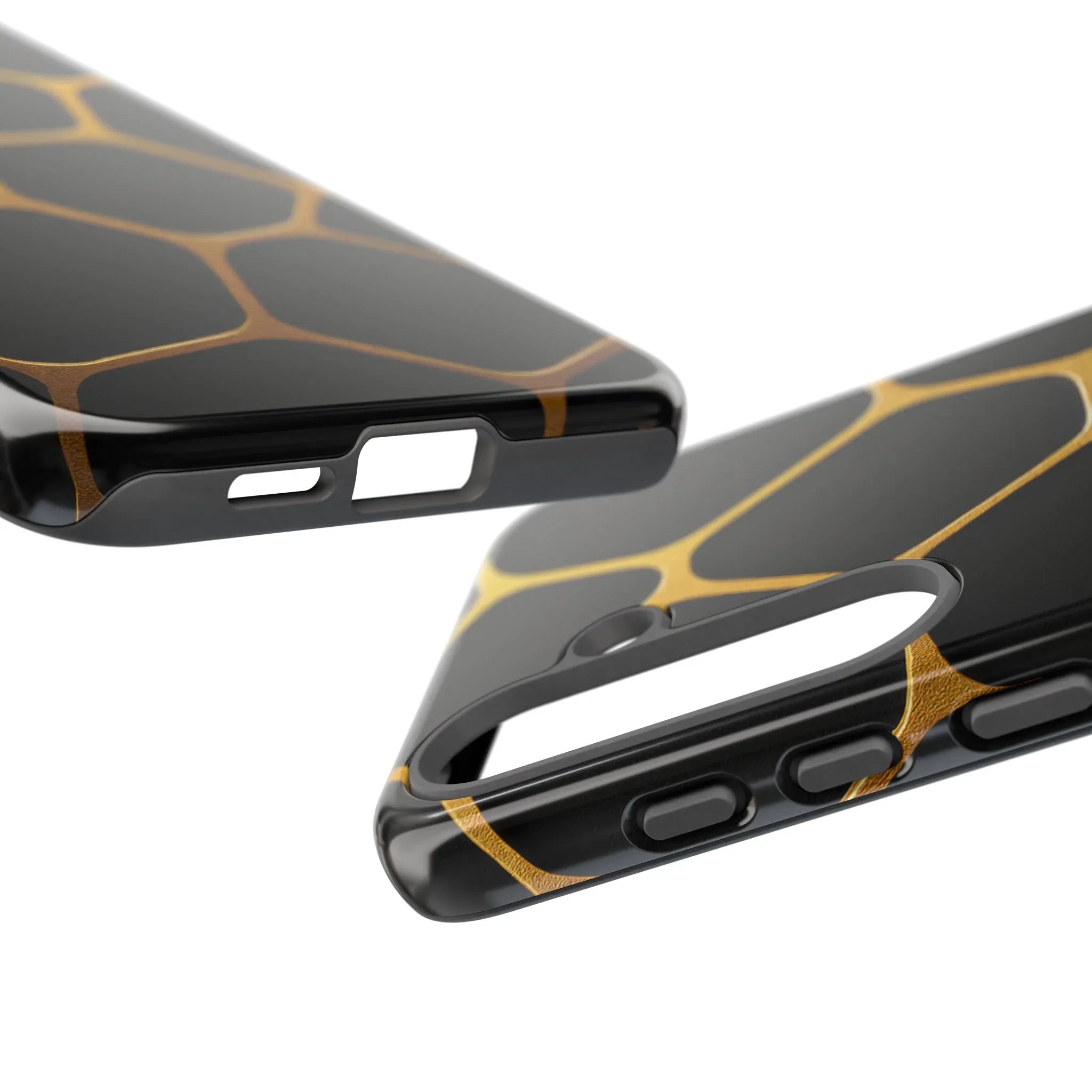 Golden Cellscape Phone Case for iPhone 8-17 and Galaxy S20-S25 - KARARMDESIGN