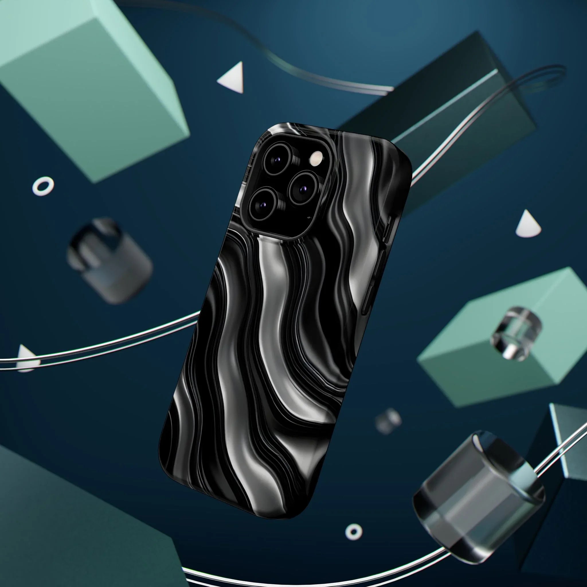 Wavy Illusion Marble Phone Case for iPhone 13-17 - KARARMDESIGN