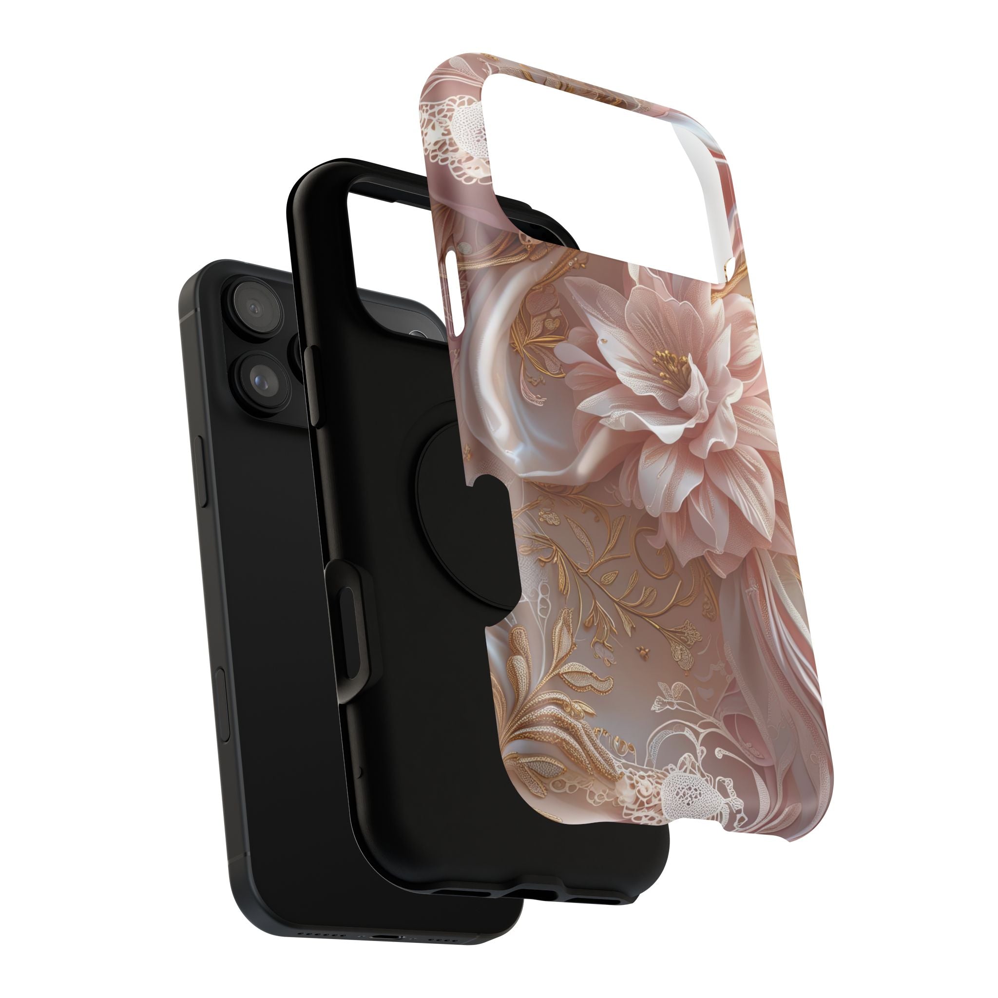 Elegant Floral Phone Case for iPhone 11–17, 16e & Galaxy S22–S26