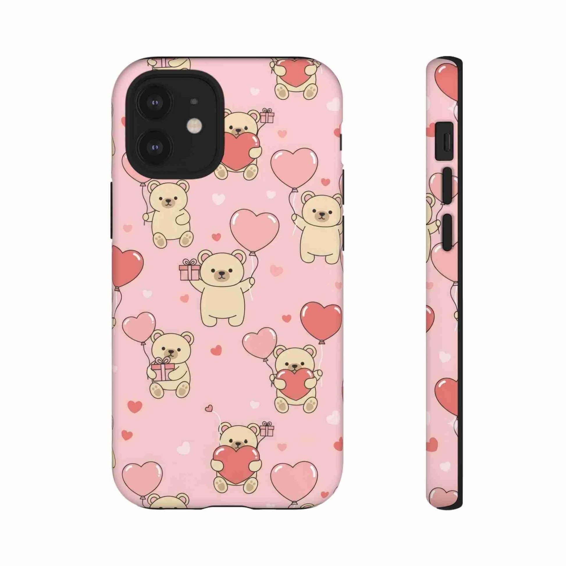 Teddy's Valentine Parade Phone Case for iPhone 11-17 and Galaxy S21-S25 - KARARMDESIGN