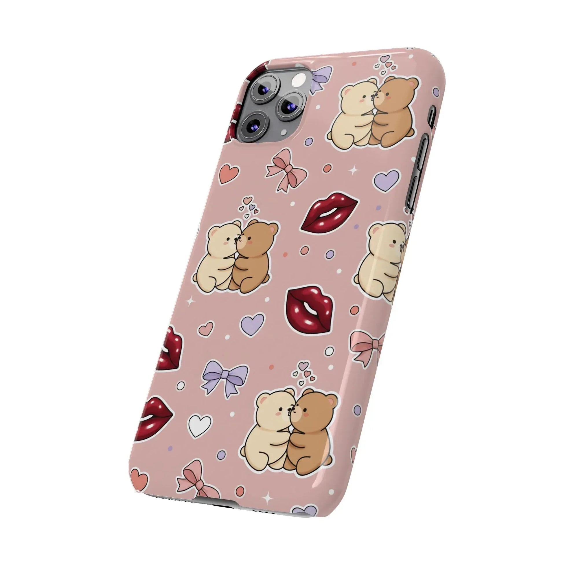 Bear Hug Bliss Phone Case for iPhone 11-17 - KARARMDESIGN