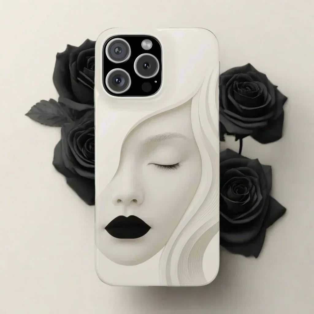 Minimalist Face Phone Case for iPhone 7-16 Models - KarArmDesign