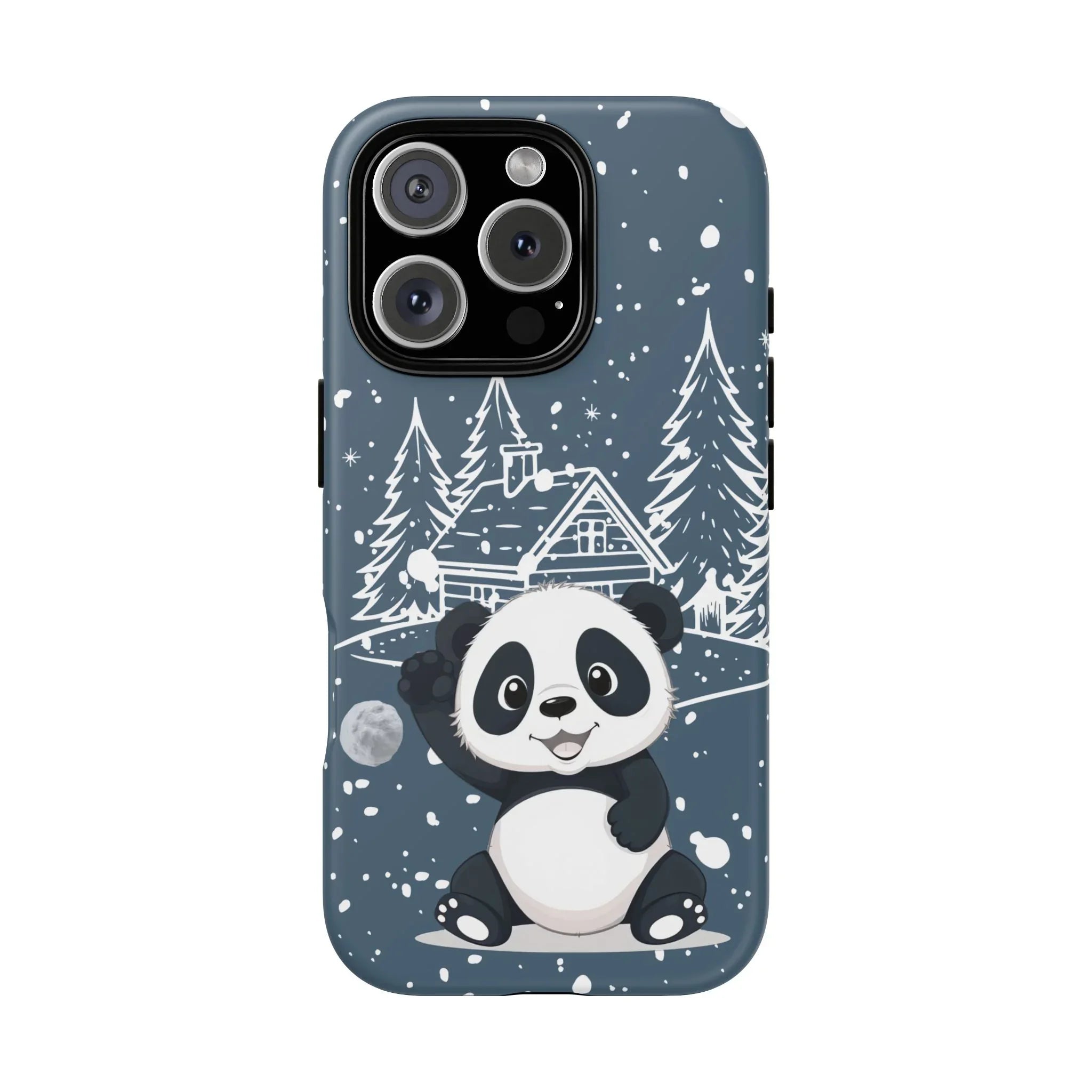 Cute Panda in a Winter Wonderland Phone Case for iPhone 8-17 - KARARMDESIGN