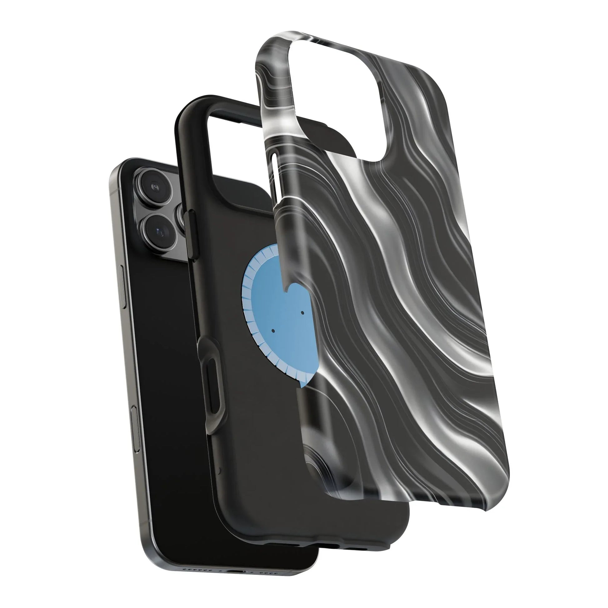 Wavy Illusion Marble Phone Case for iPhone 13-17 - KARARMDESIGN